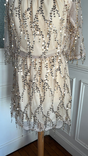 Robe champagne à sequins - Du 40 au 44