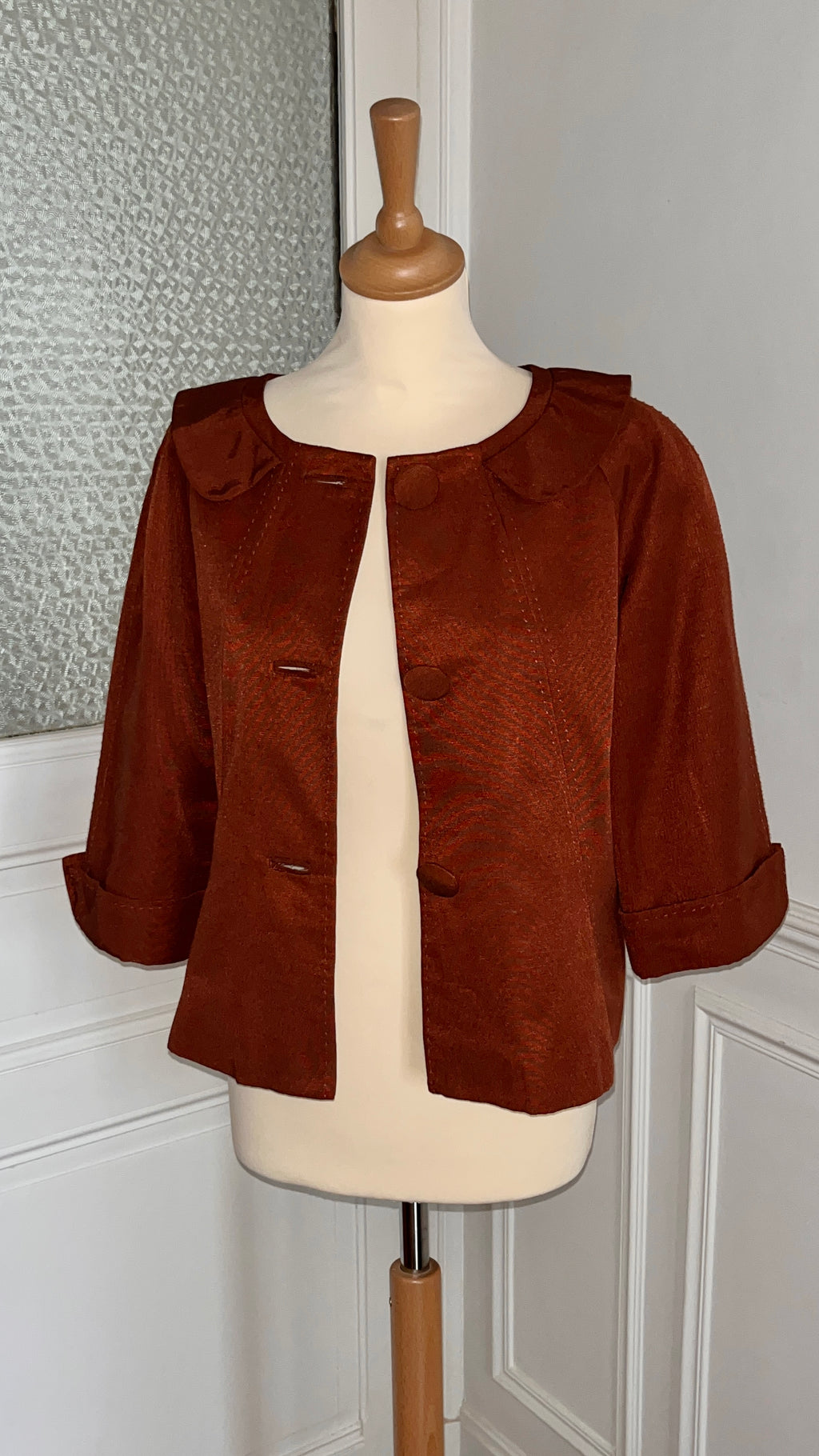 Veste courte châtaigne - Du 36 au 42