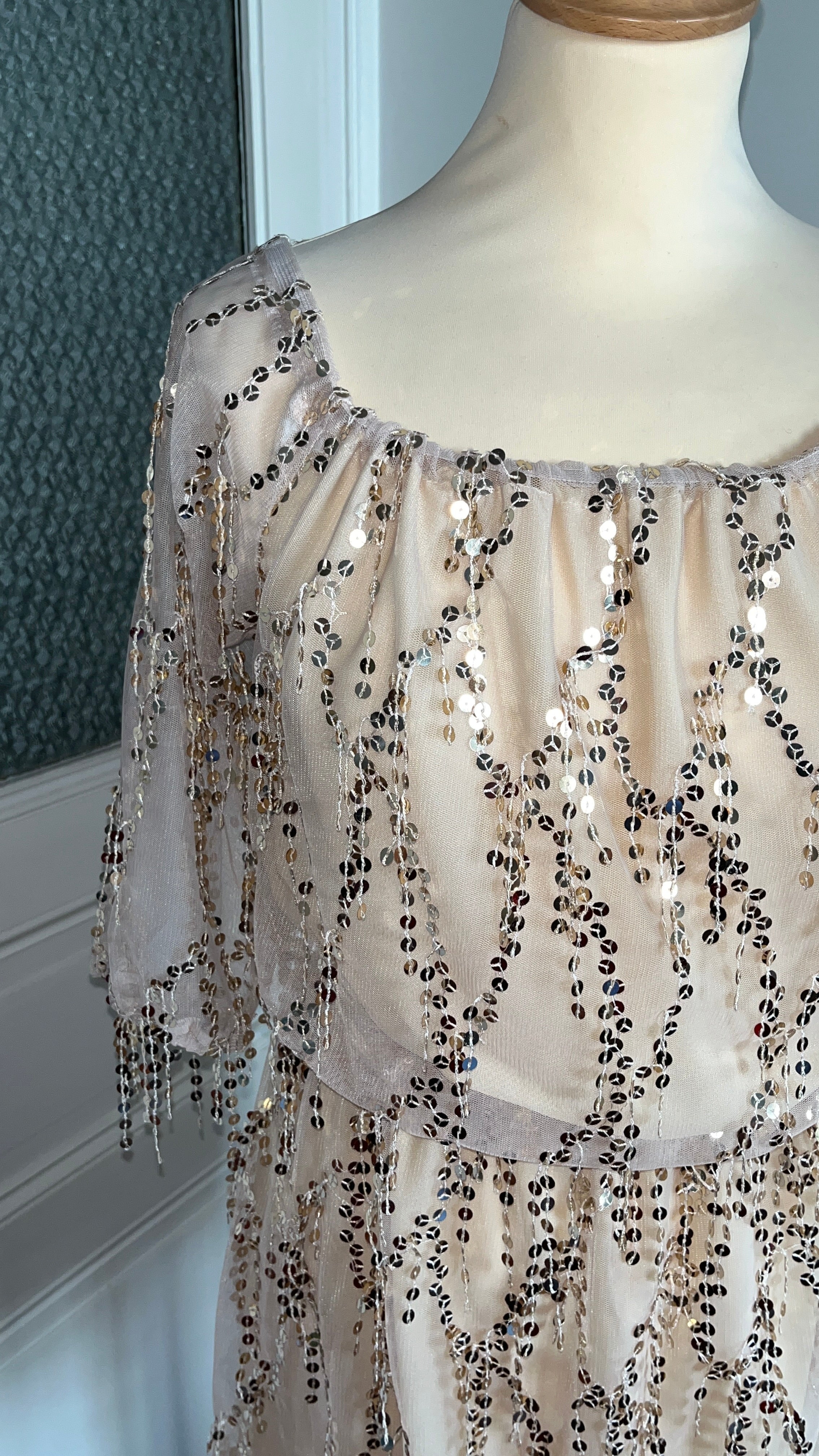 Robe champagne à sequins - Du 40 au 44