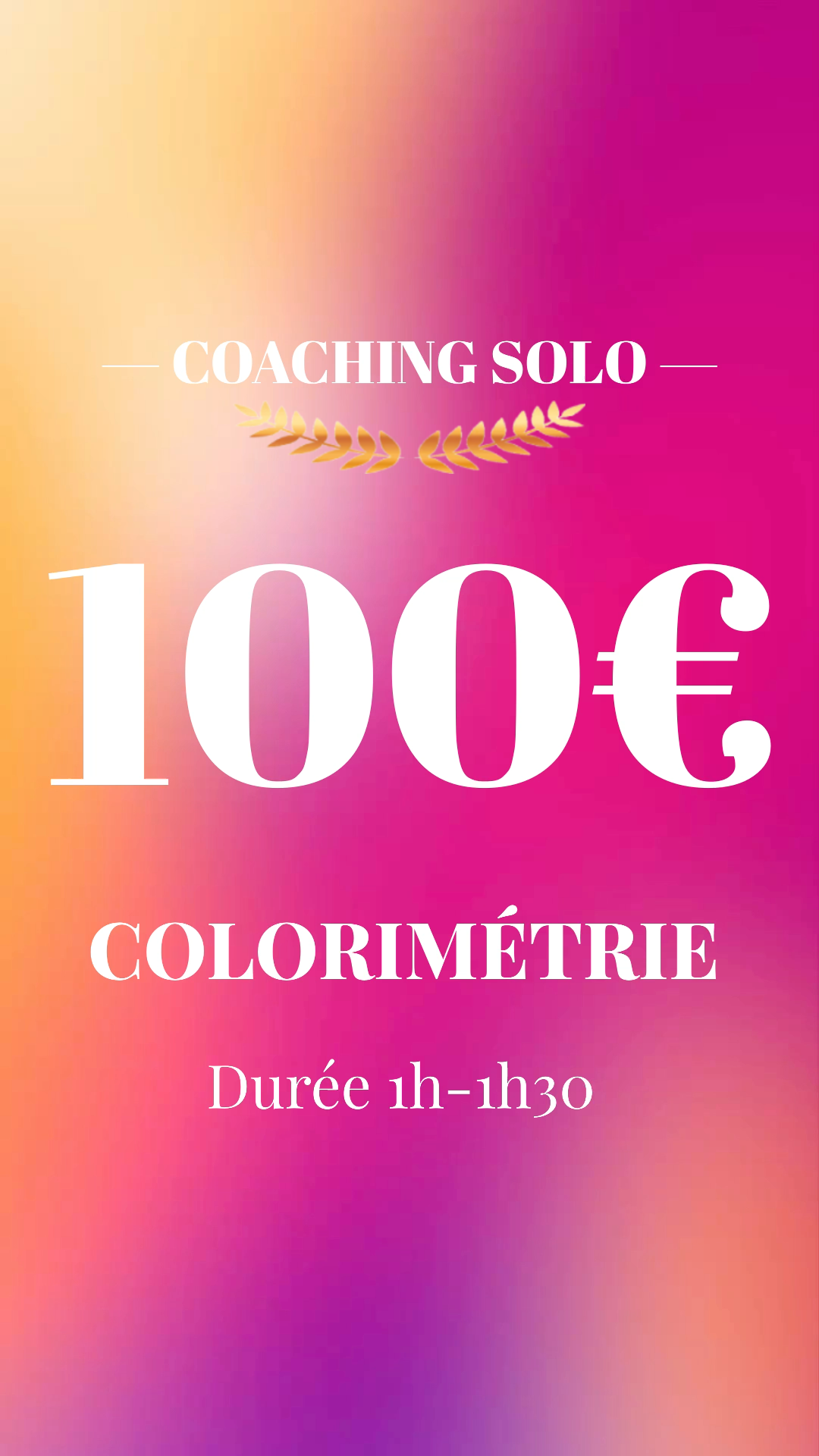 Coaching solo COLORIMÉTRIE