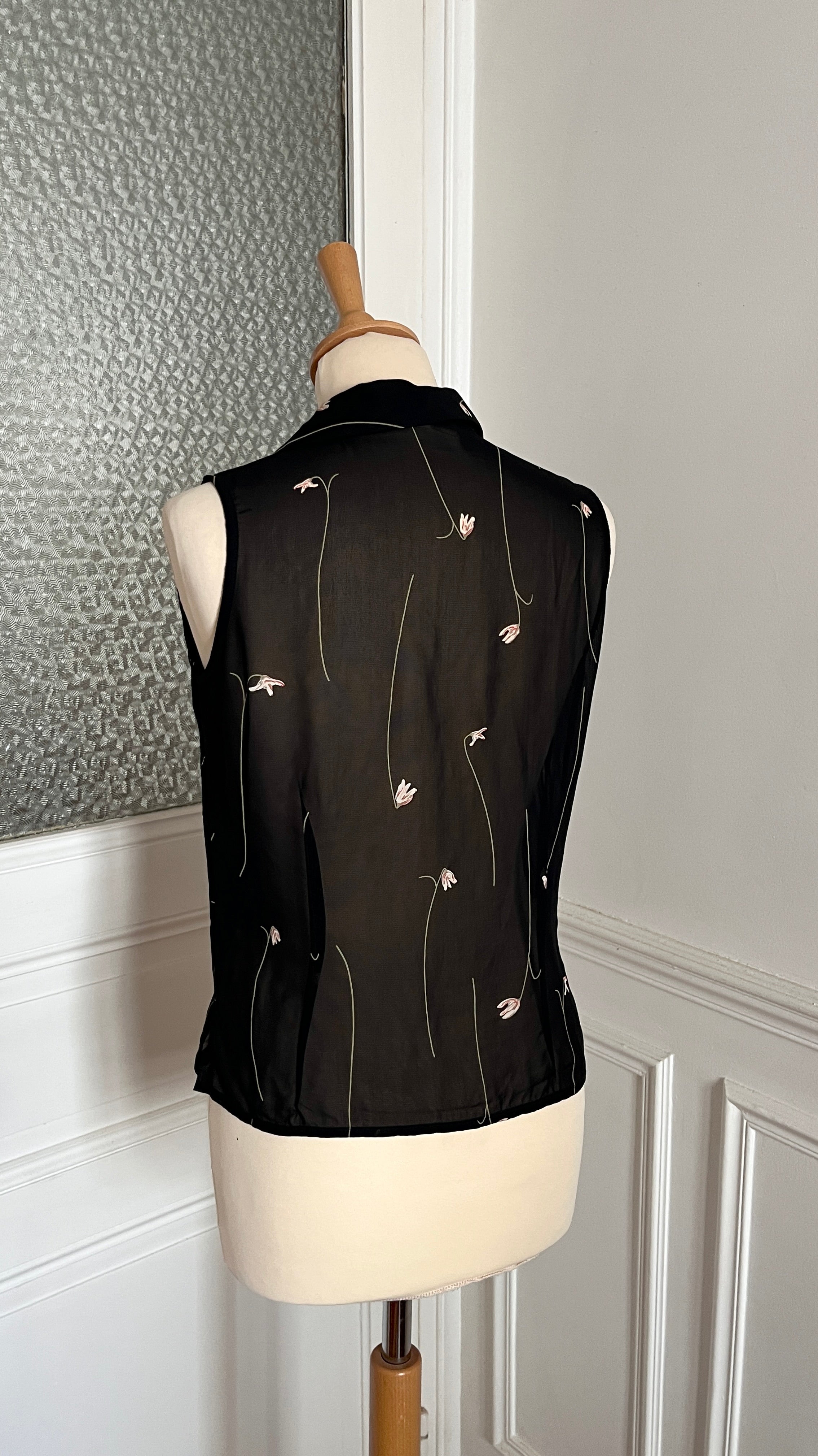 Top transparent noir - Taille 38