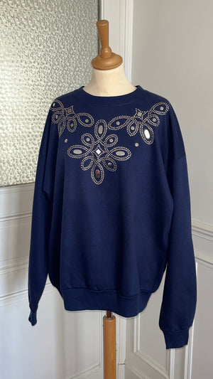 Top sweat marine - Du 38 au 44