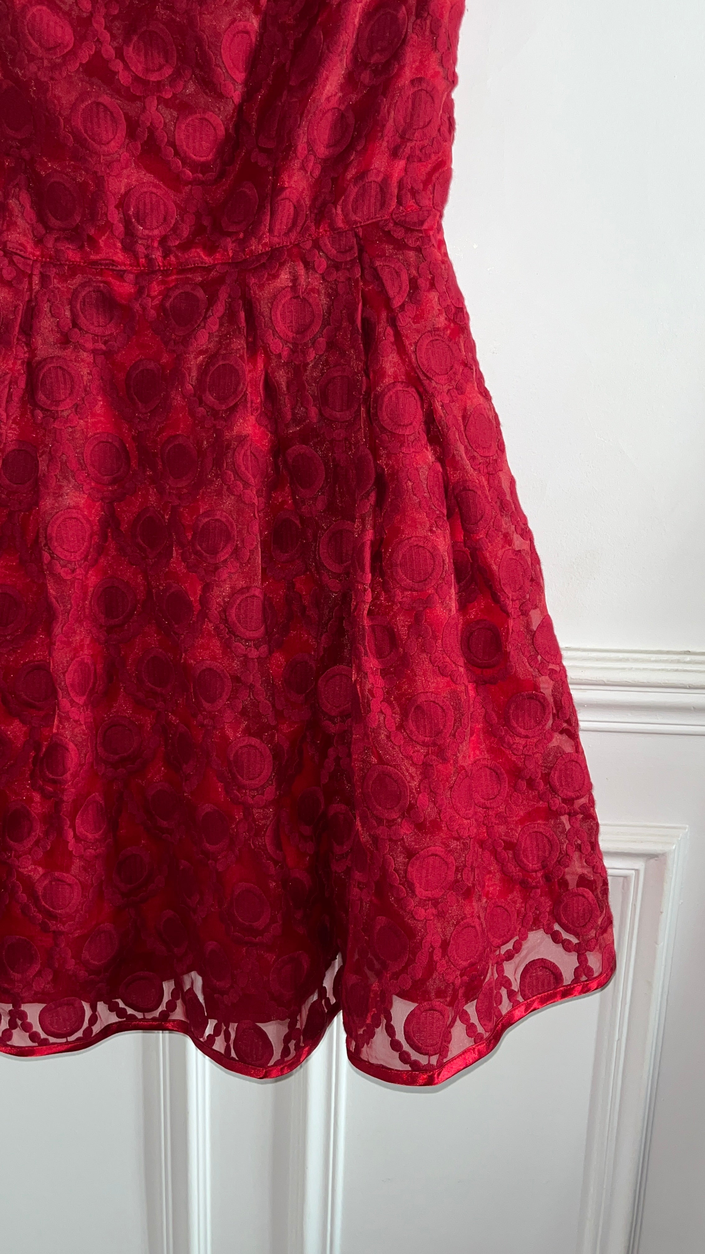 Robe organza rouge - Taille 38/40