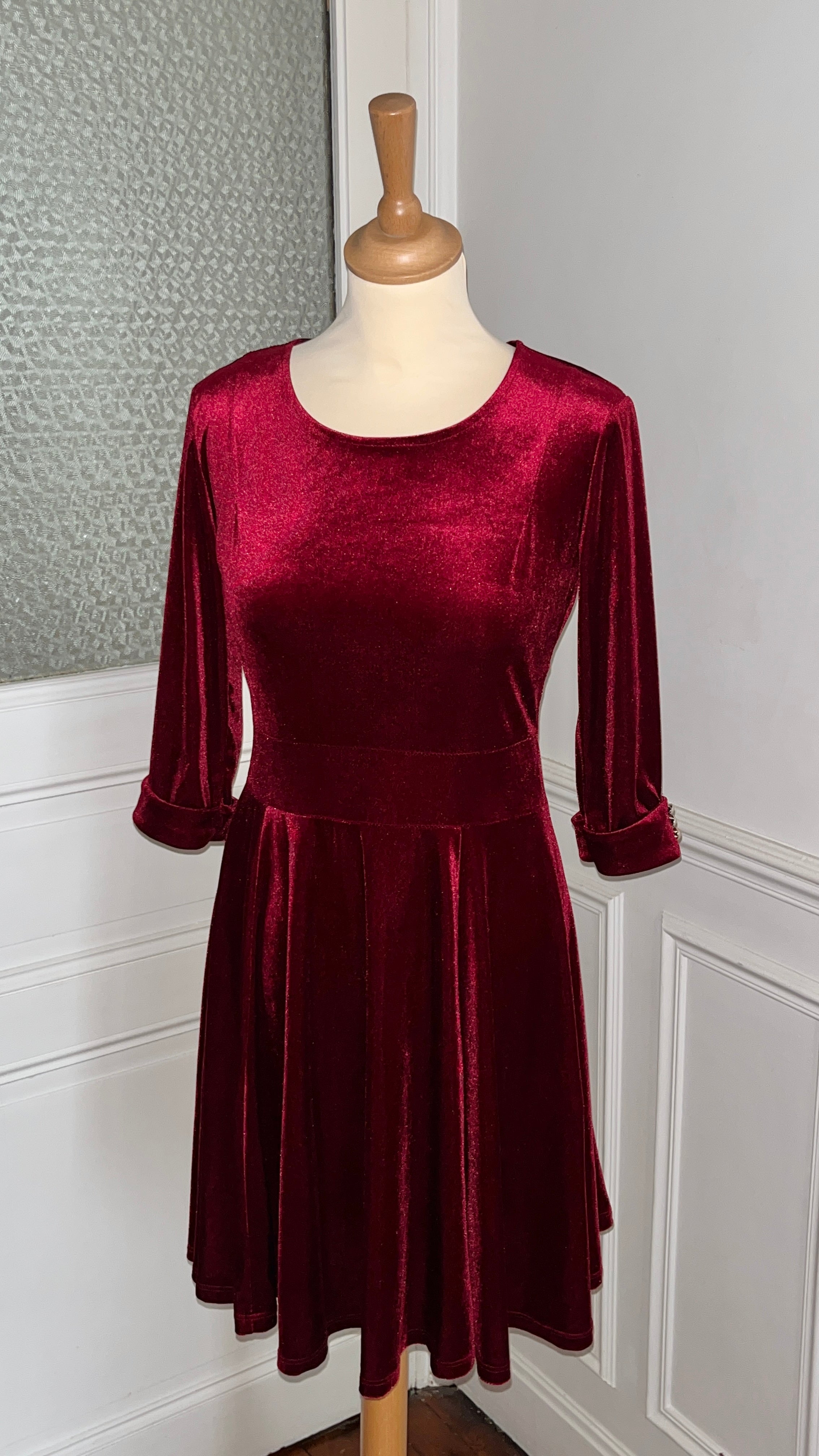 Robe velours patineuse - Taille 38