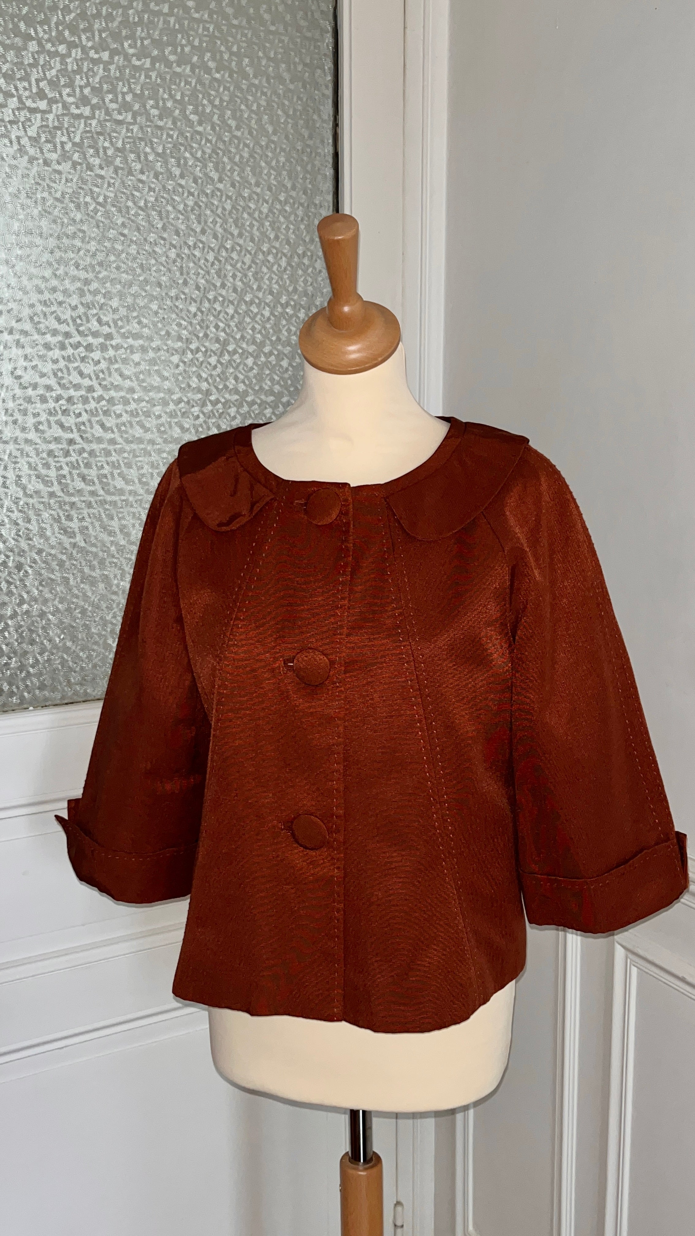 Veste courte châtaigne - Du 36 au 42