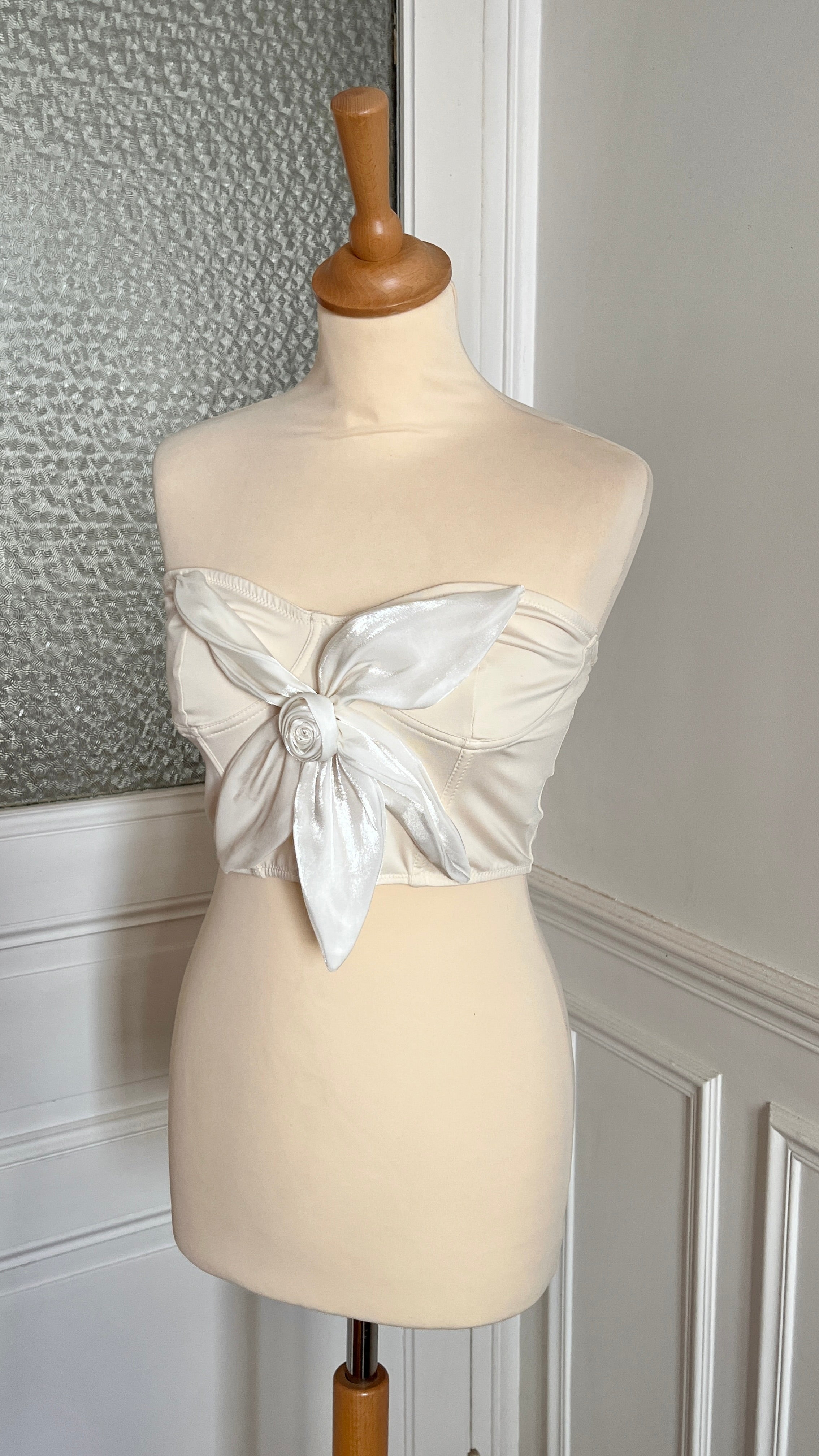 Top bustier fleur - Du 36 au 40