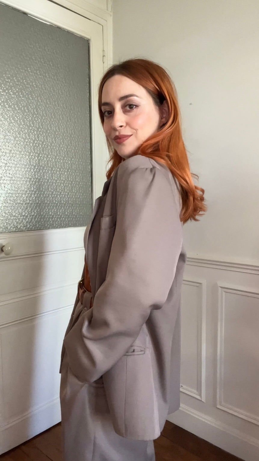 Tailleur taupe - Taille 40/42