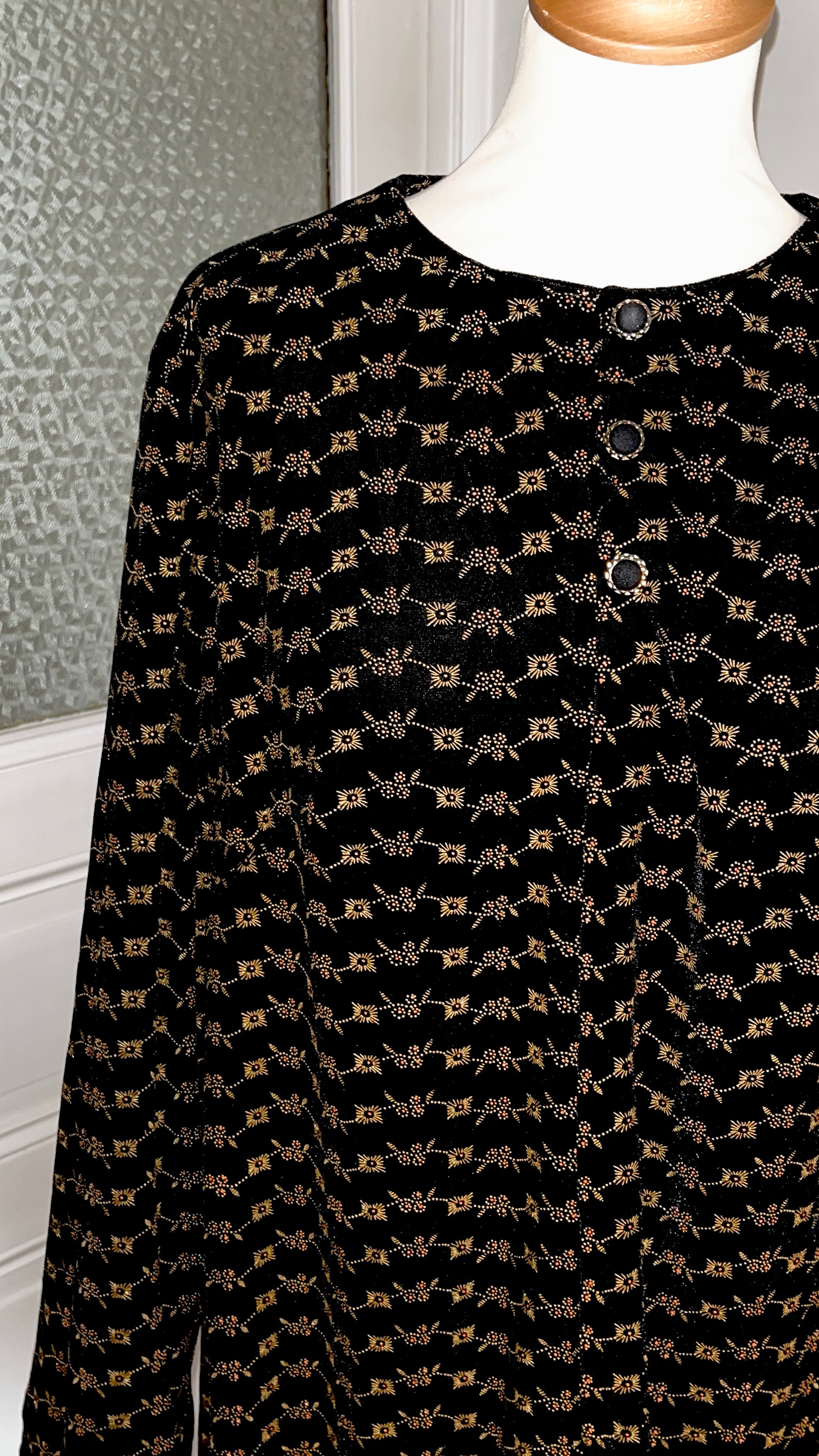 Robe noire velours - Du 38 au 46