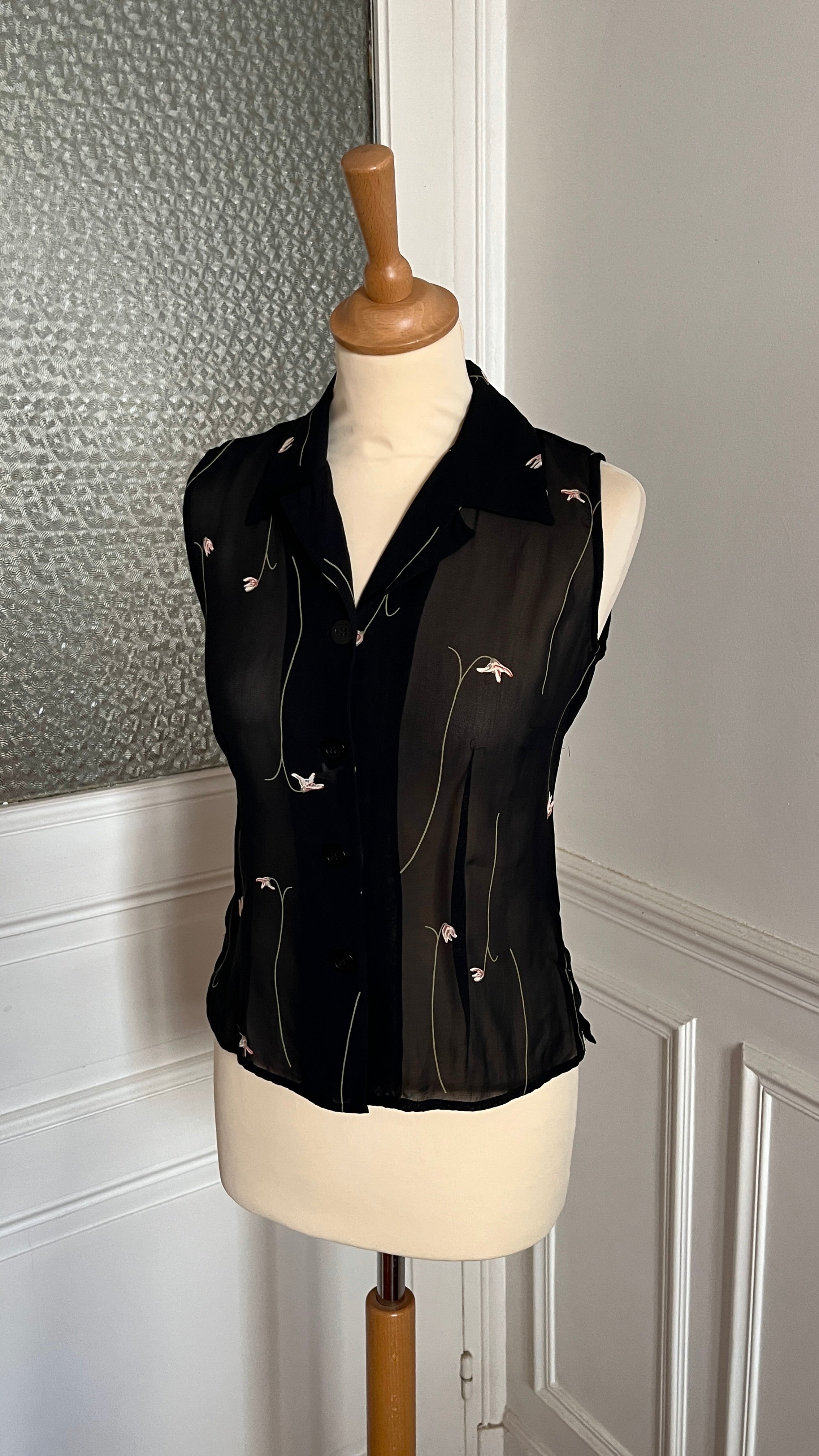 Top transparent noir - Taille 38