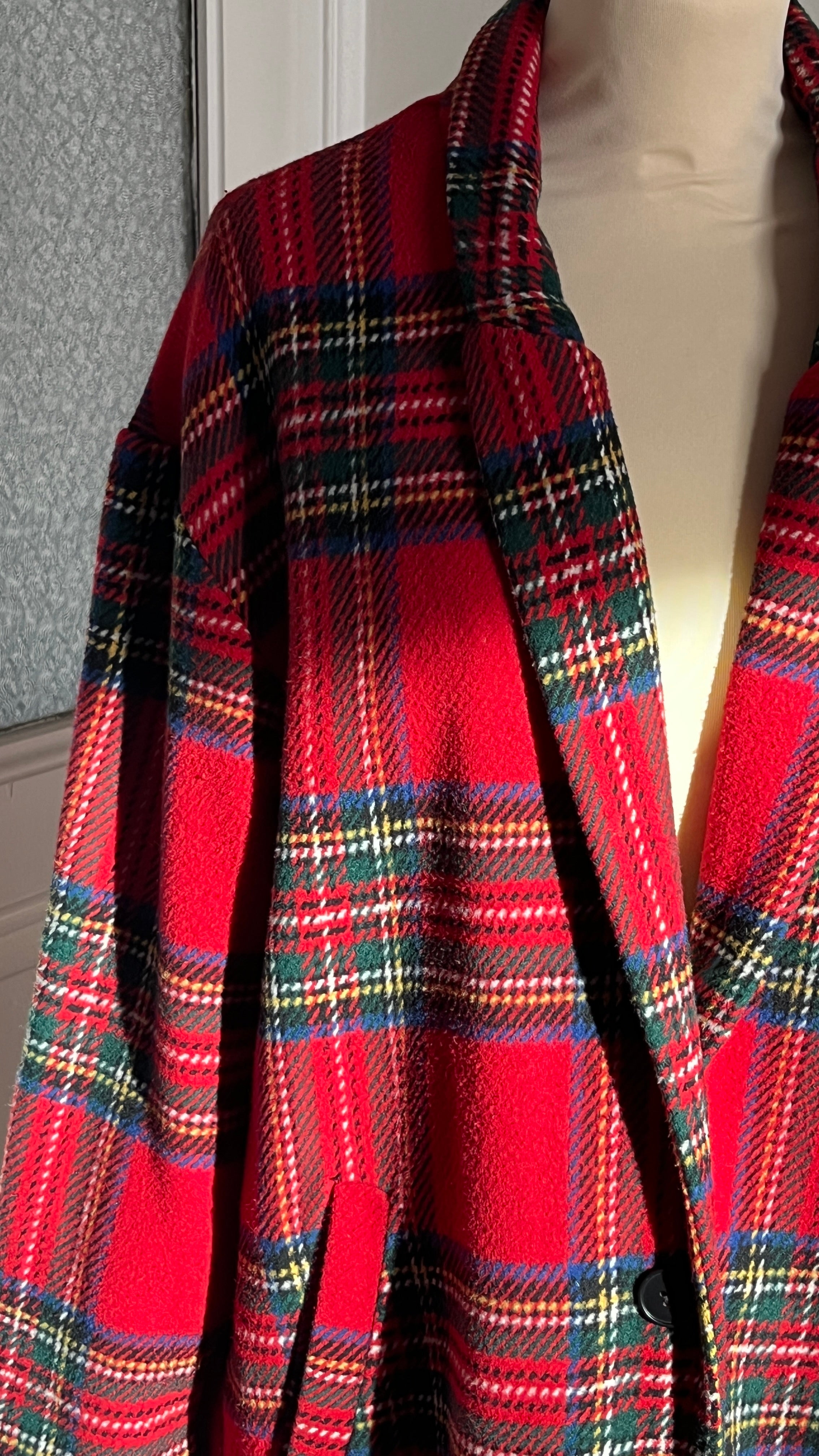 Manteau long tartan - Du 38 au 48