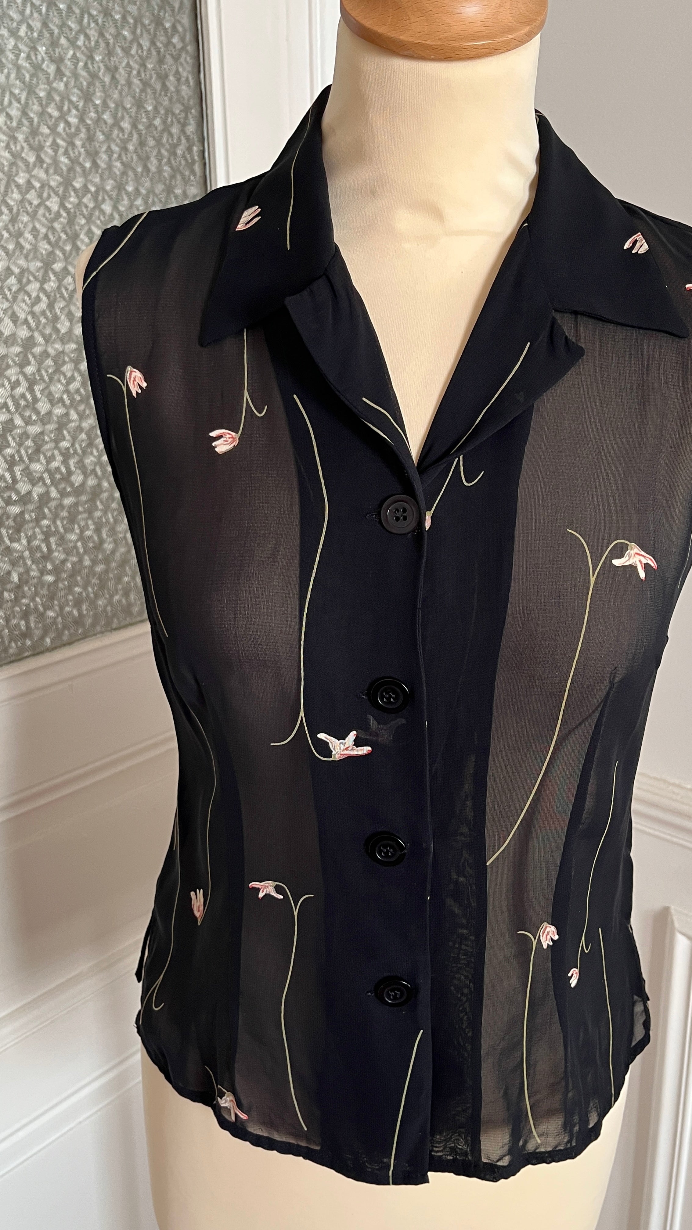 Top transparent noir - Taille 38