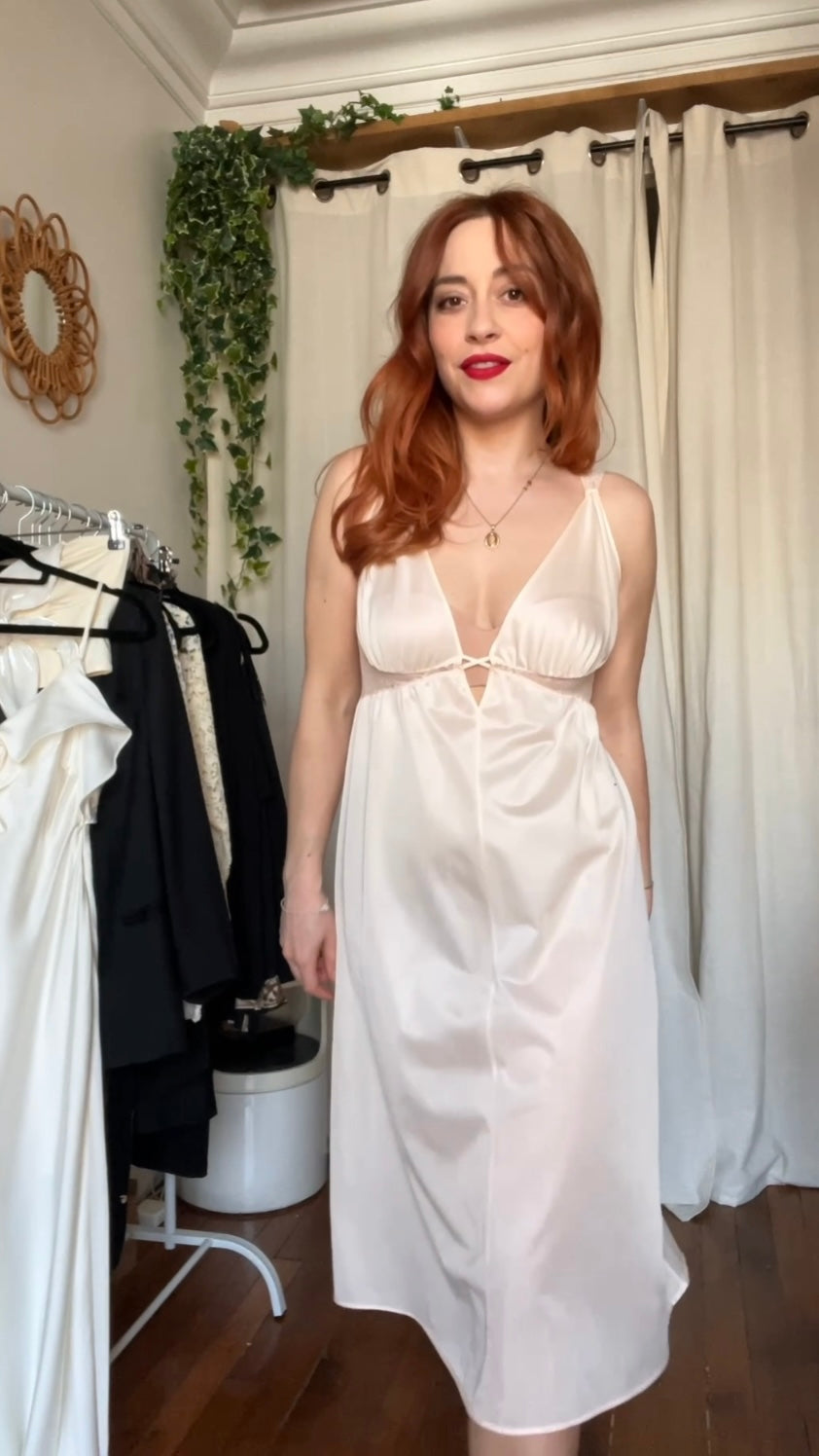 Robe nuisette dos dentelle - Taille 38