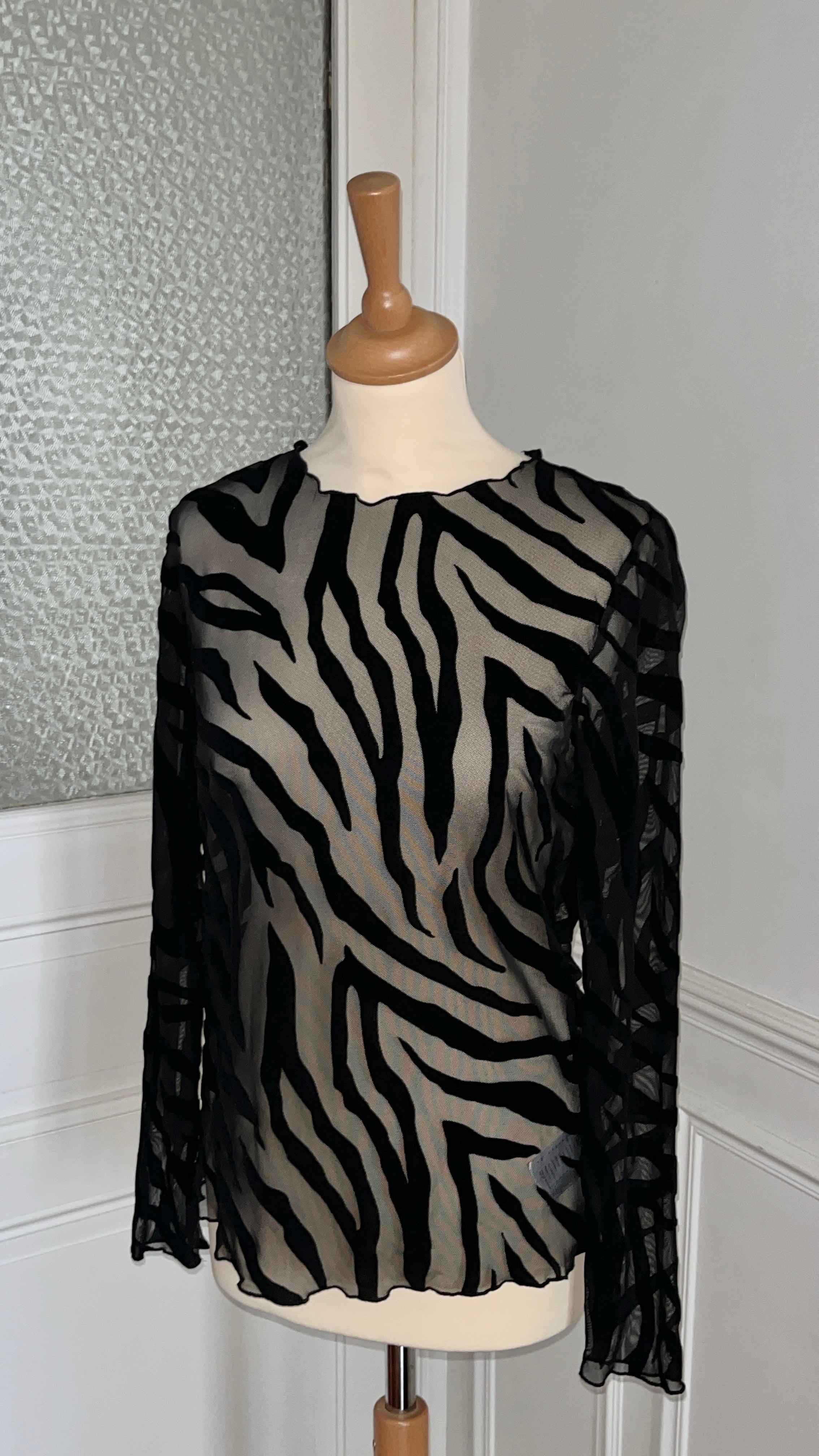 Top transparent zébré - Du 38 au 44