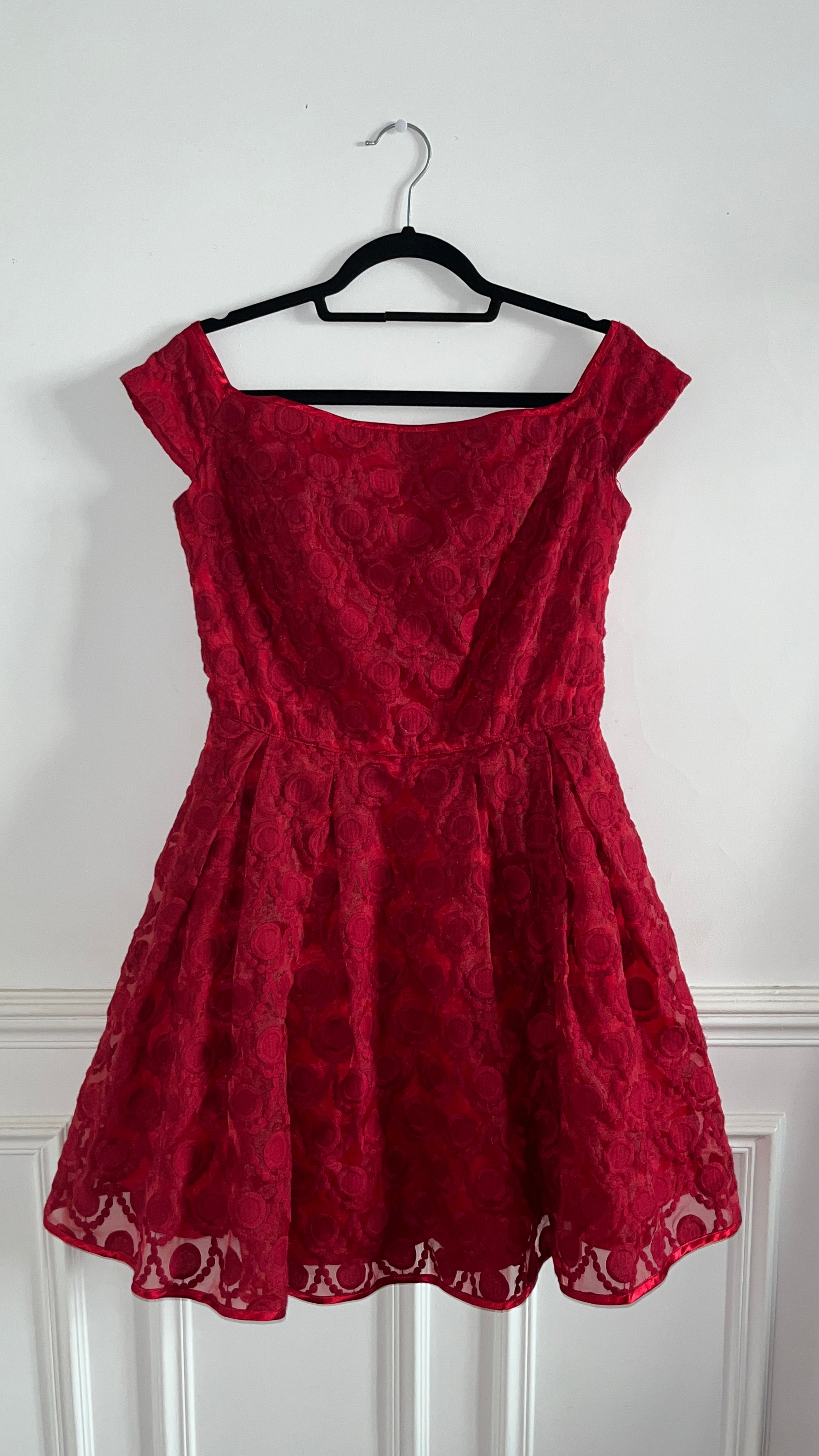 Robe organza rouge - Taille 38/40