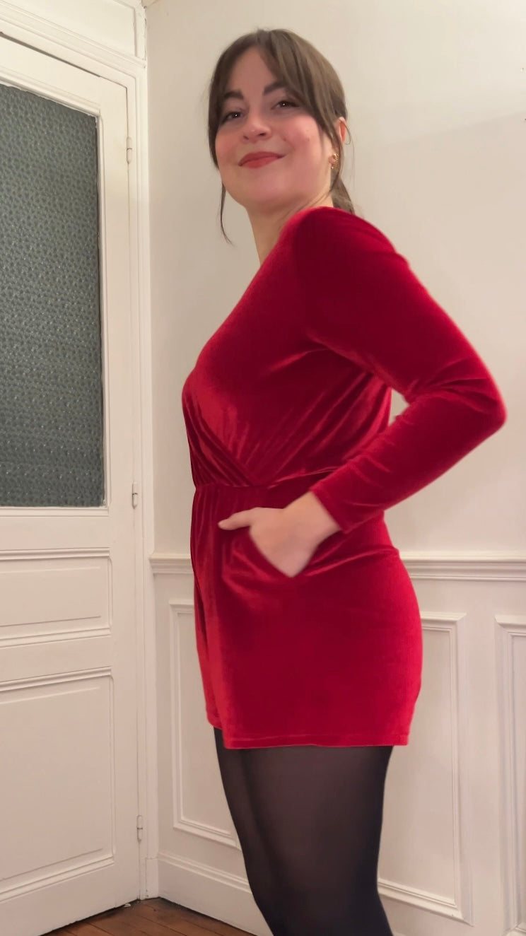 Combishort velours - Du 36 au 40