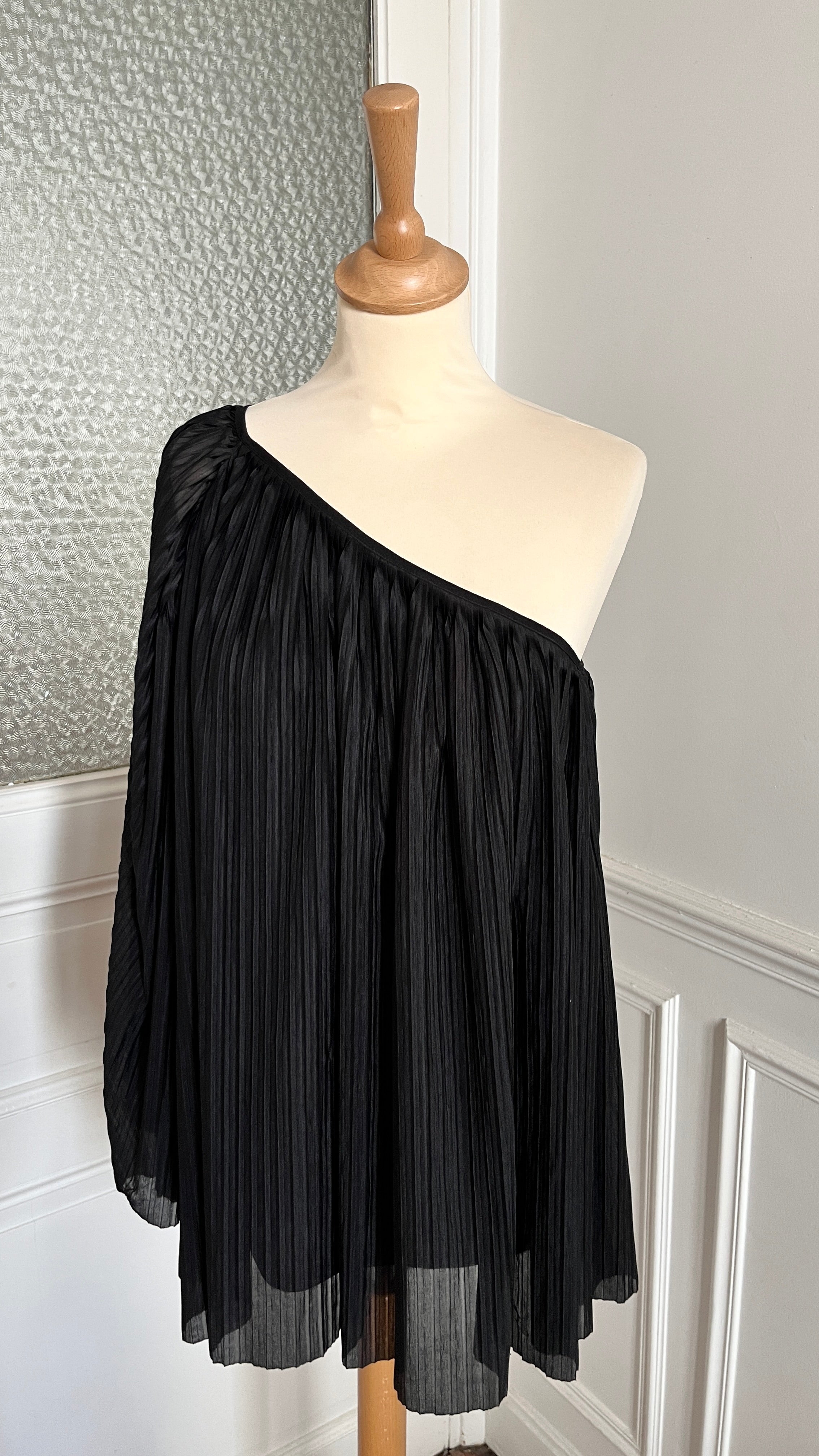 Tunique asymétrique plisse - Du 38 au 48