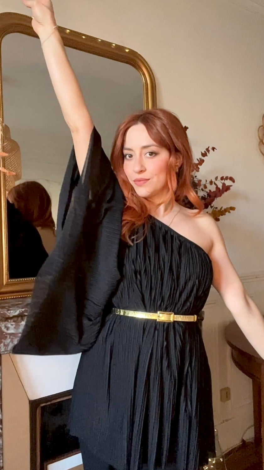 Tunique asymétrique plisse - Du 38 au 48