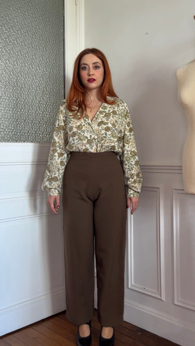 Pantalon taille haute vintage . Taille 38