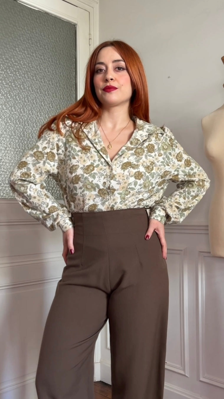 Pantalon taille haute vintage . Taille 38