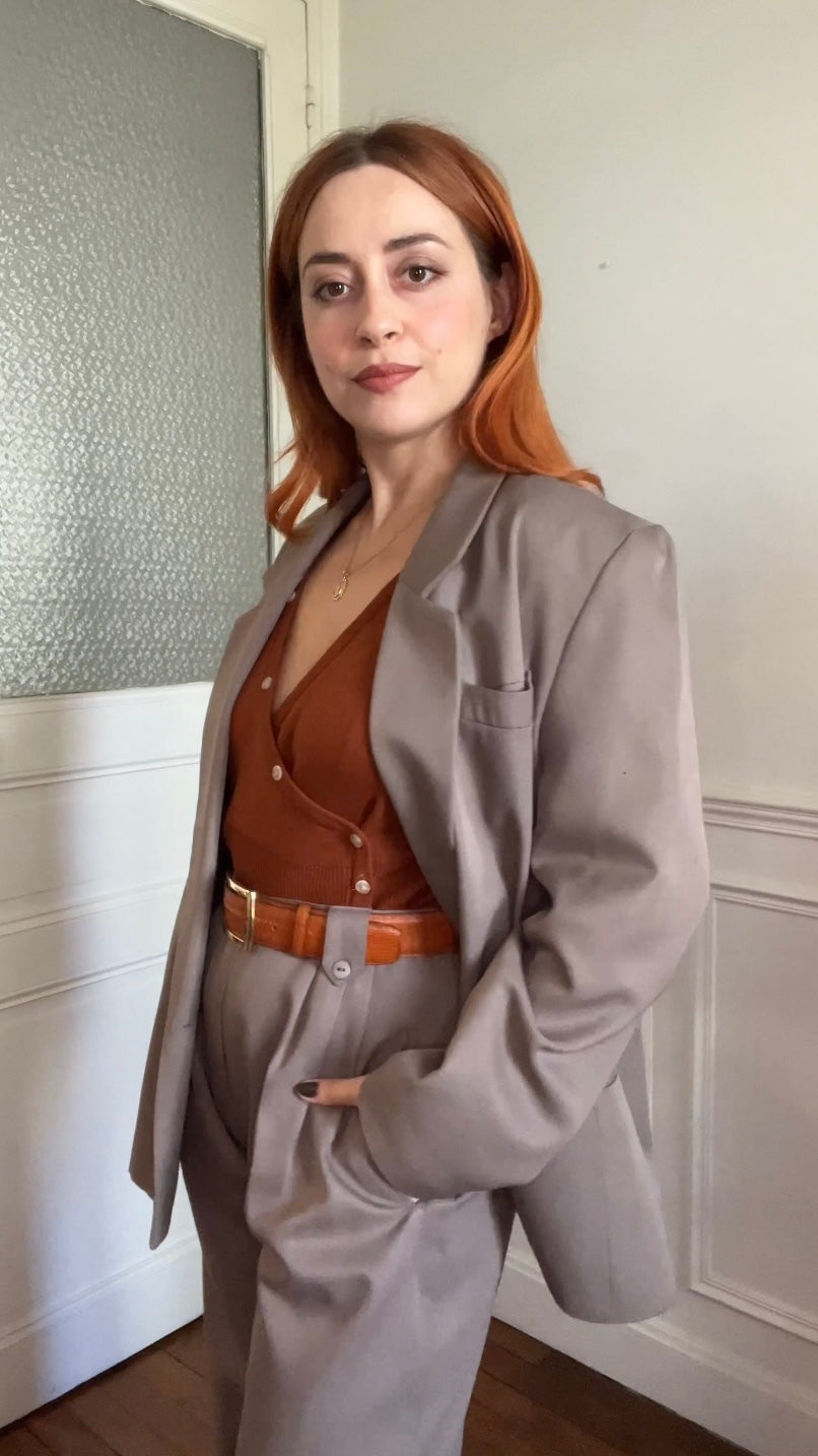 Tailleur taupe - Taille 40/42