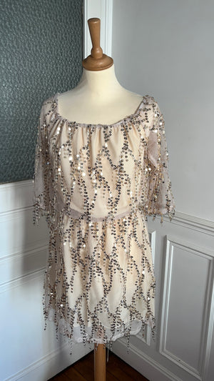 Robe champagne à sequins - Du 40 au 44