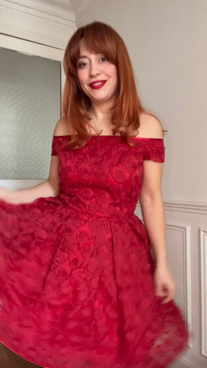 Robe organza rouge - Taille 38/40