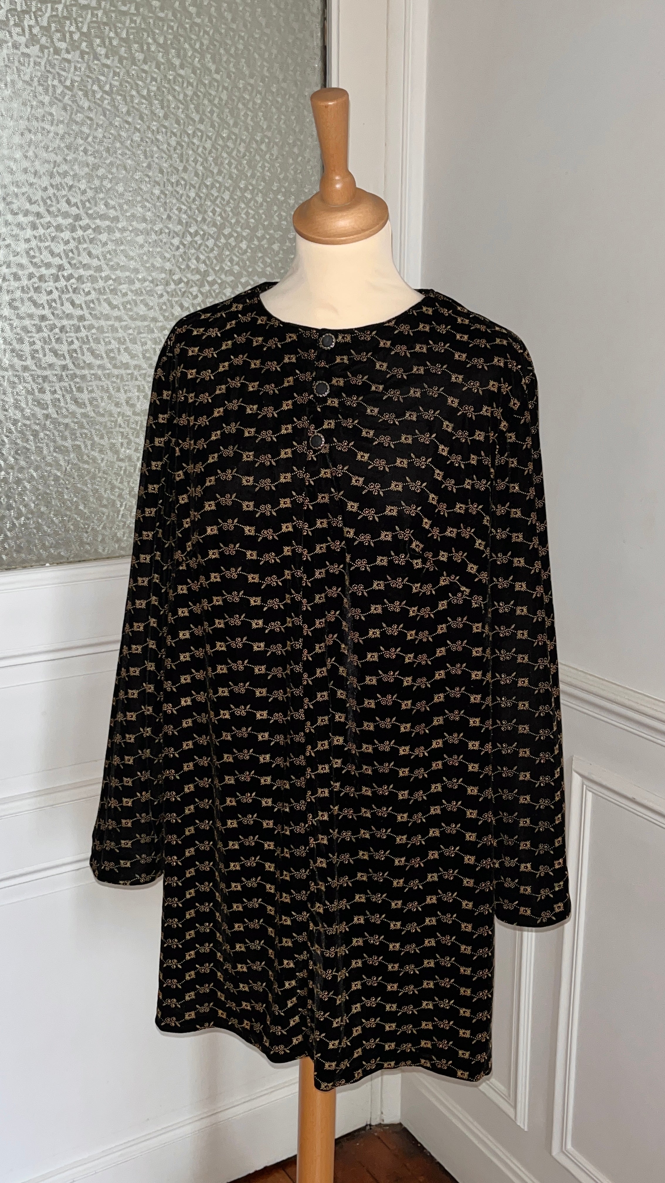 Robe noire velours - Du 38 au 46