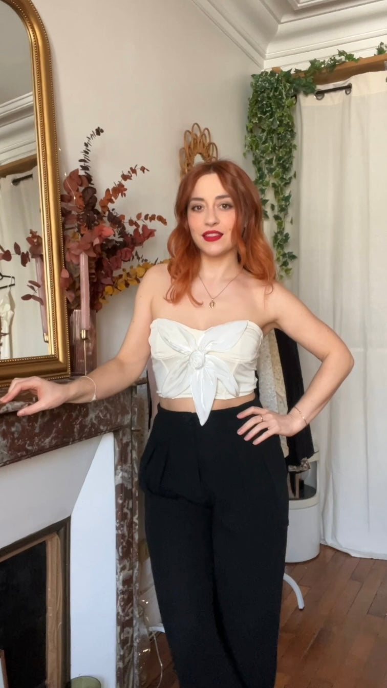 Top bustier fleur - Du 36 au 40