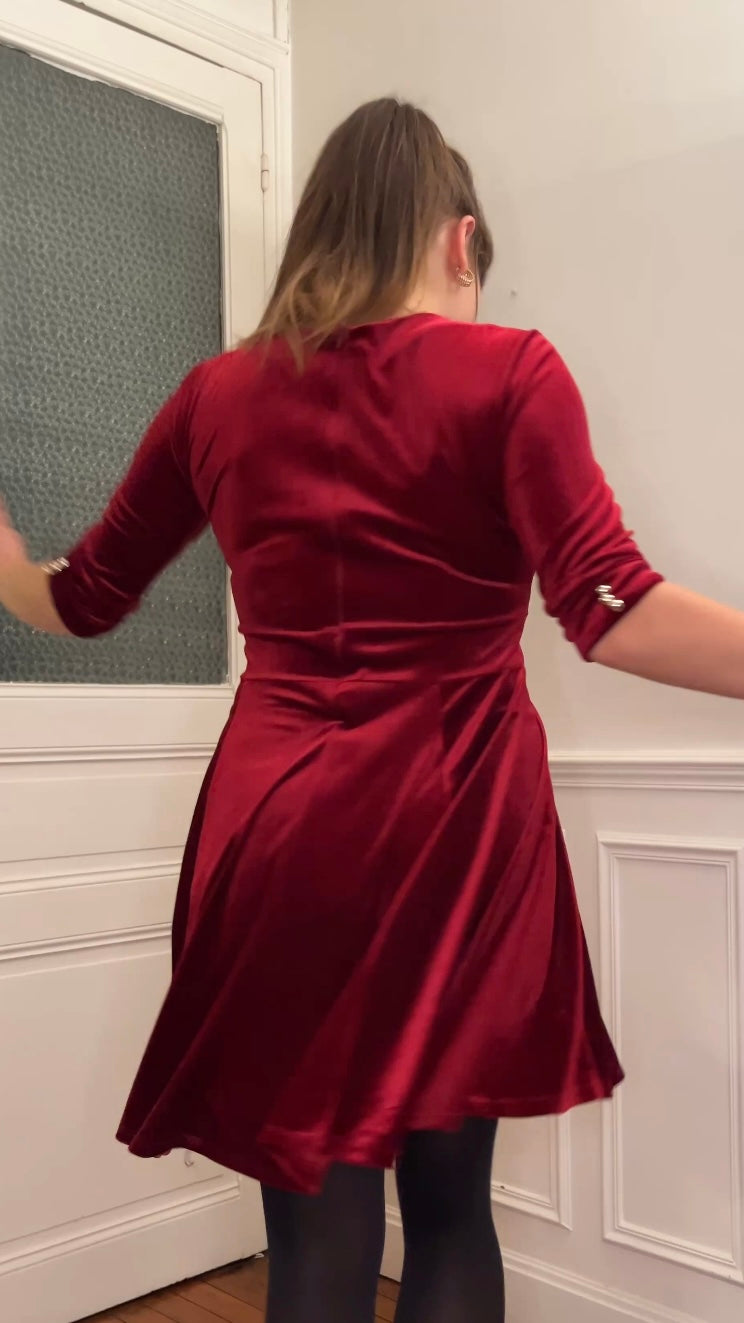 Robe velours patineuse - Taille 38