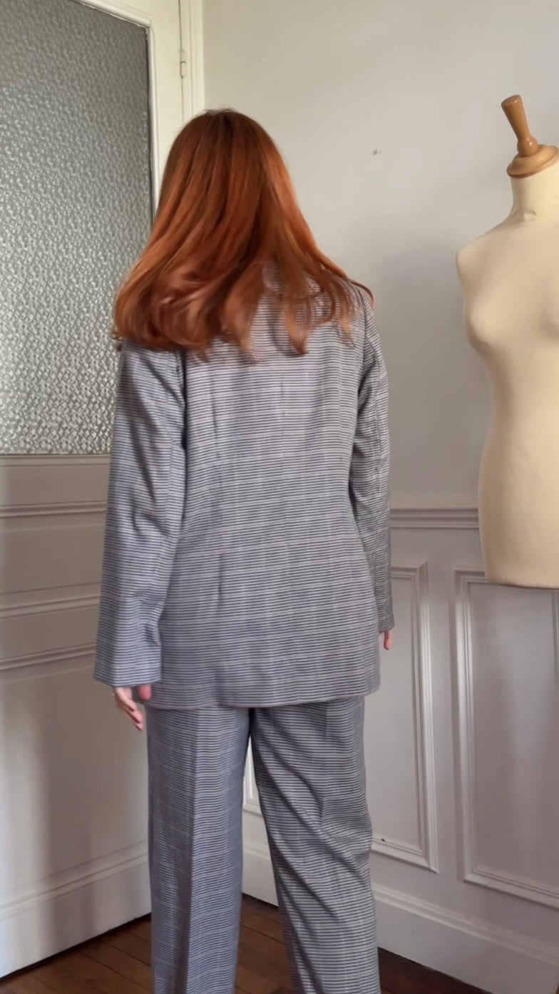 Tailleur fait main pied-de-poule . Taille 42