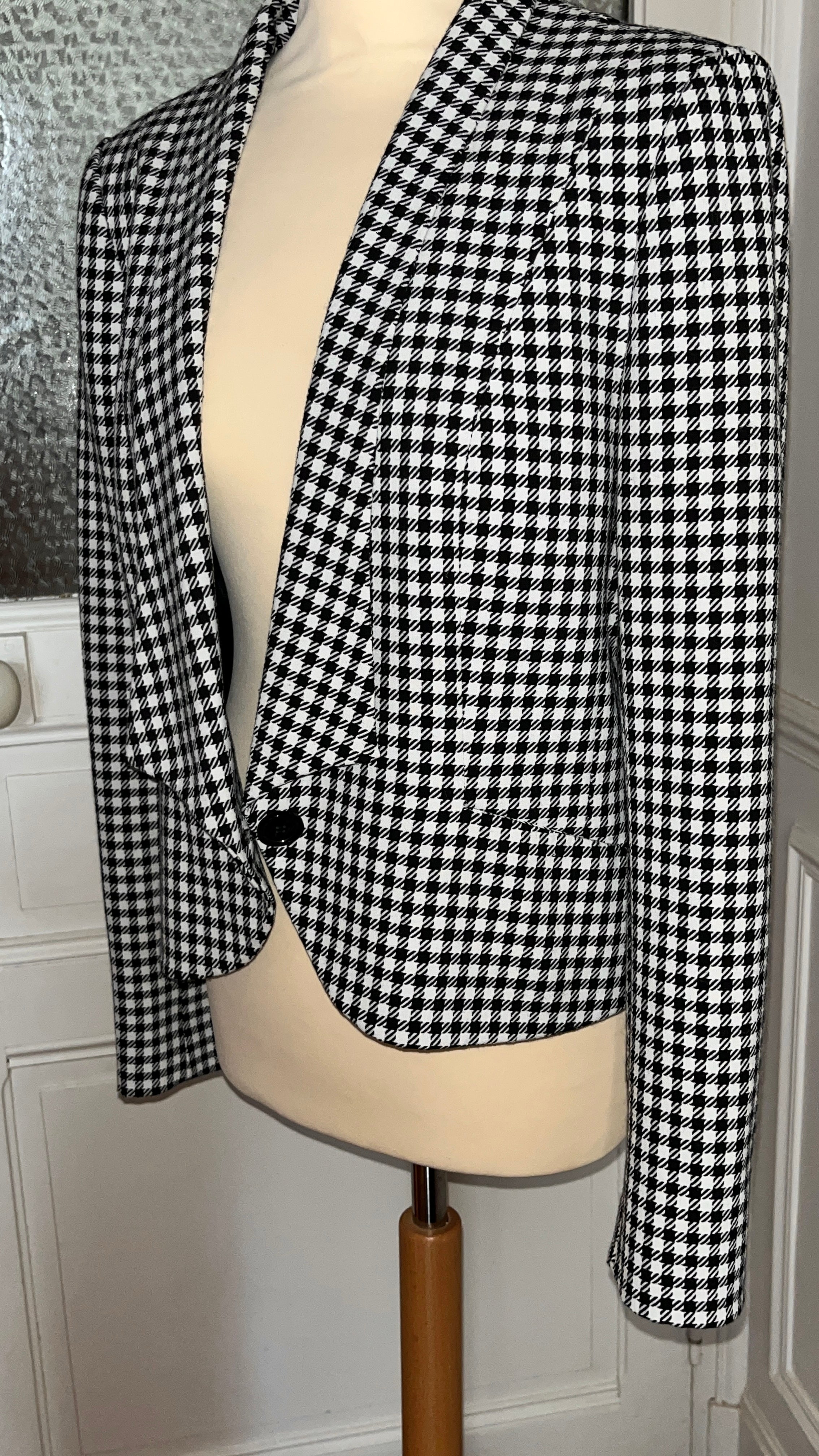 Veste smoking à carreaux - Du 38 au 44