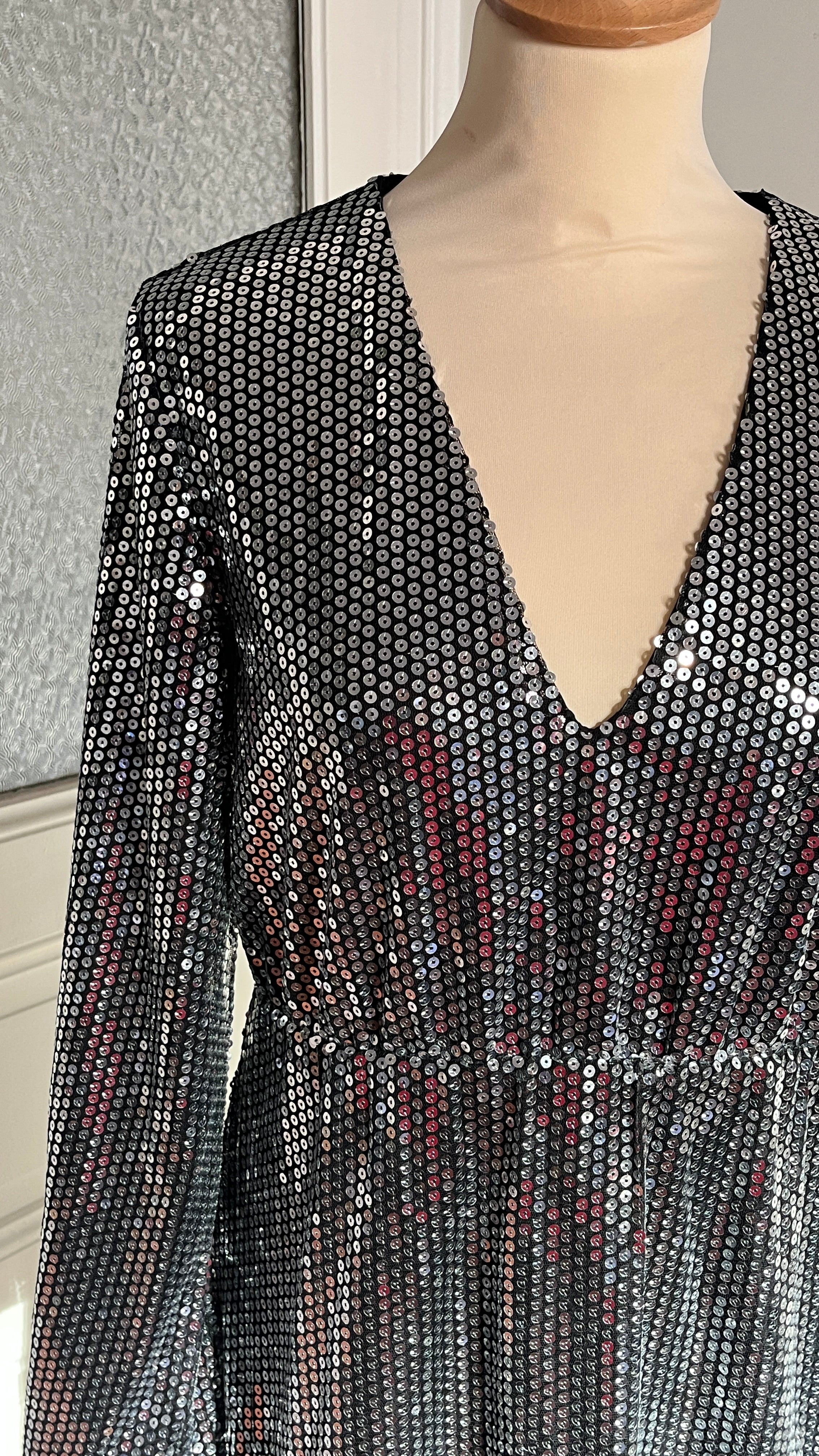 Robe à sequins argentés - Du 40 au 44