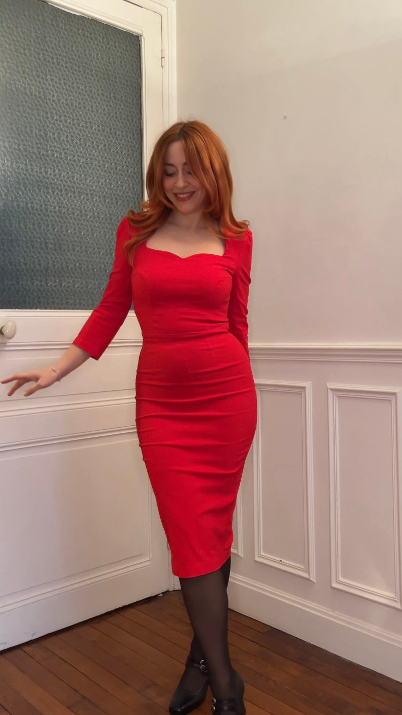 Robe encolure cœur - Du 34 au 38