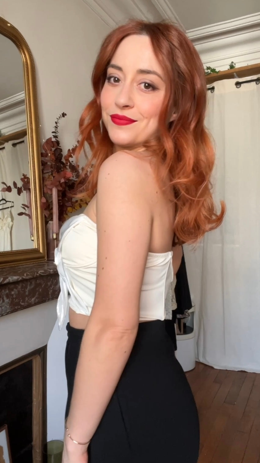 Top bustier fleur - Du 36 au 40