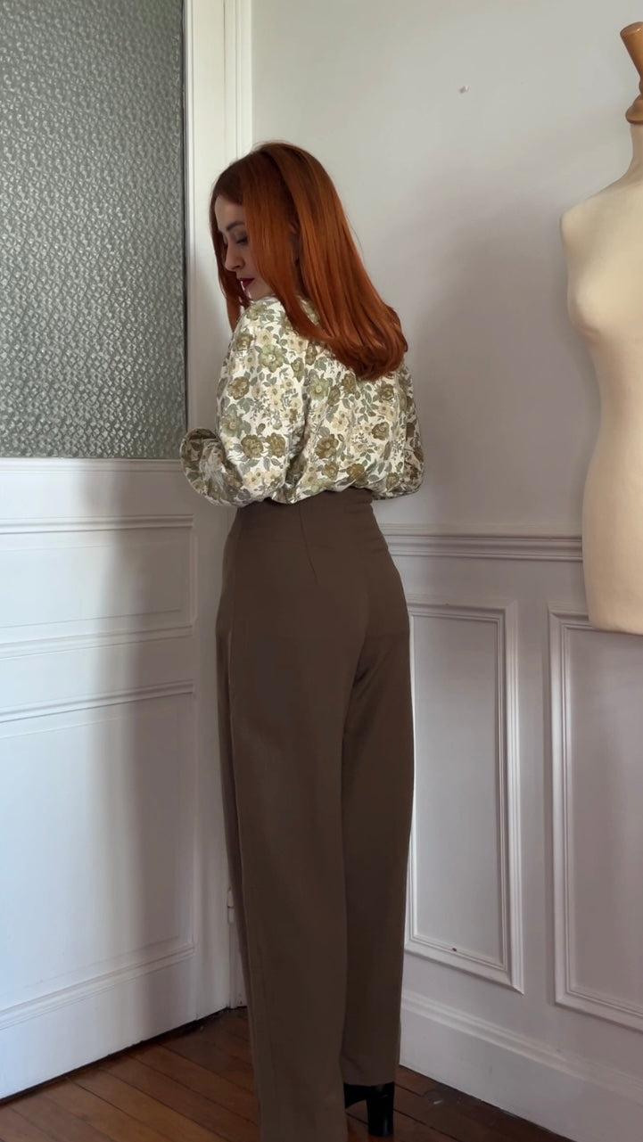 Pantalon taille haute vintage . Taille 38