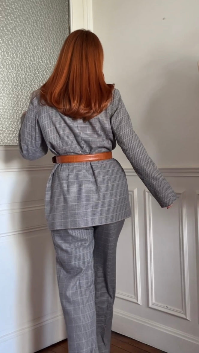 Tailleur fait main pied-de-poule . Taille 42