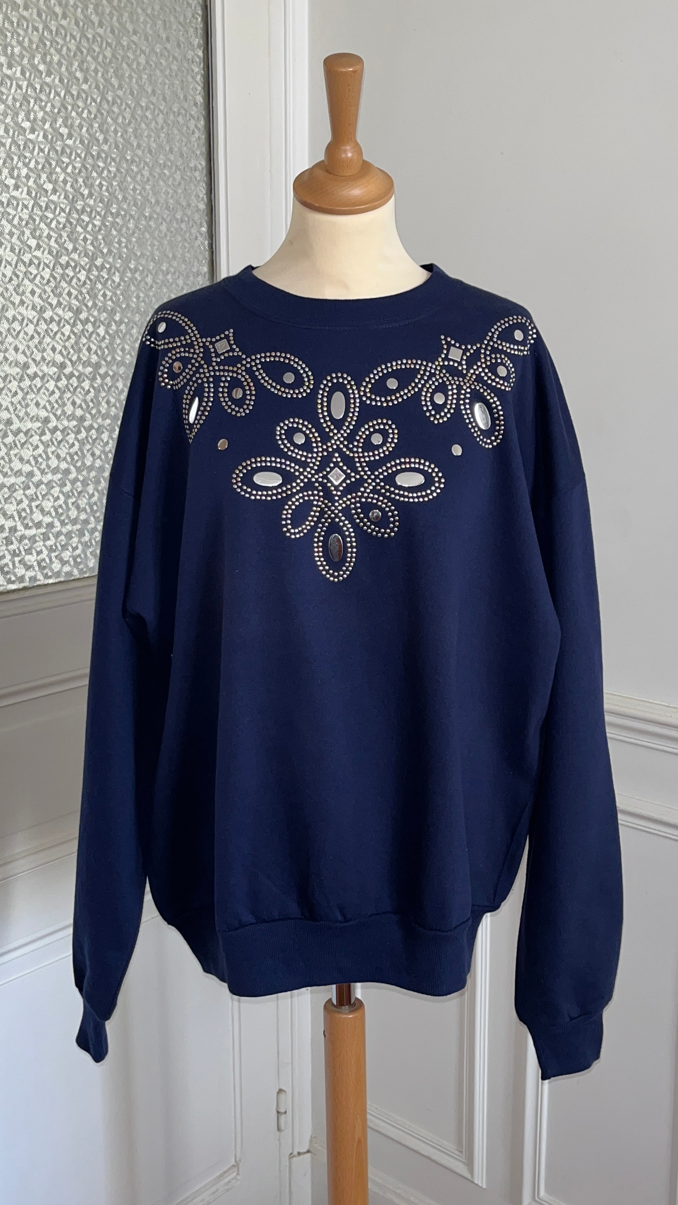 Top sweat marine - Du 38 au 44