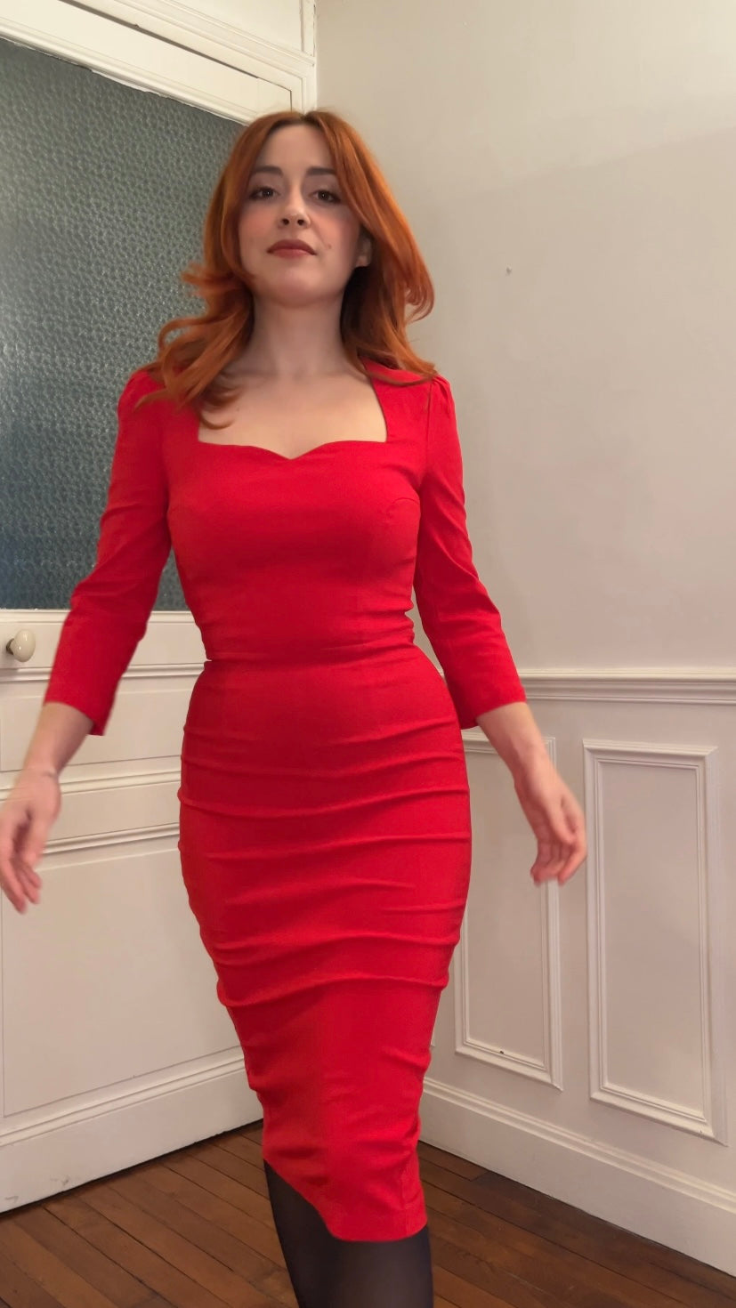 Robe encolure cœur - Du 34 au 38