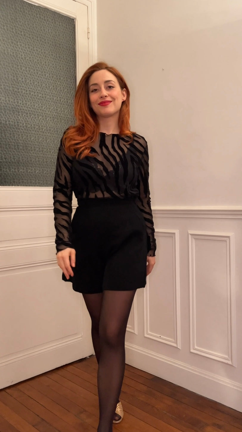 Top transparent zébré - Du 38 au 44