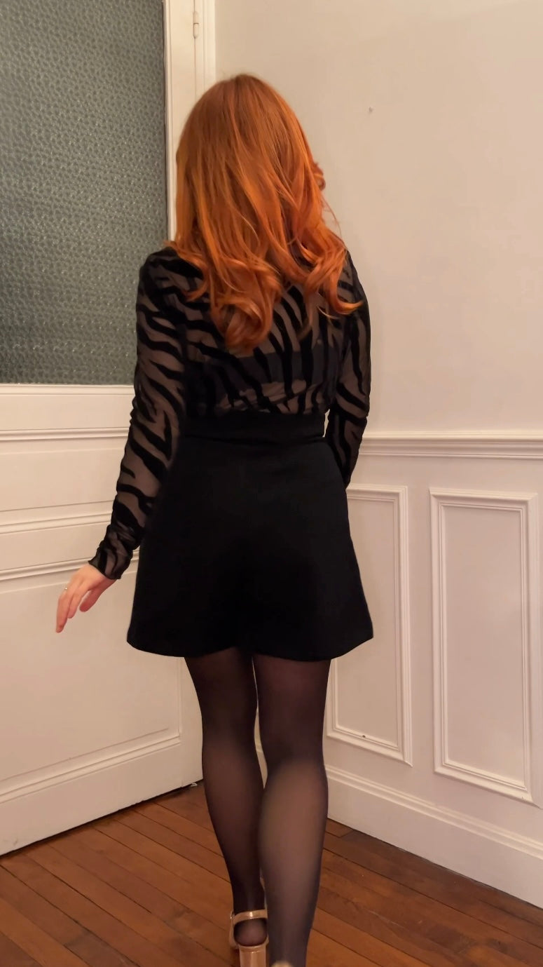 Top transparent zébré - Du 38 au 44