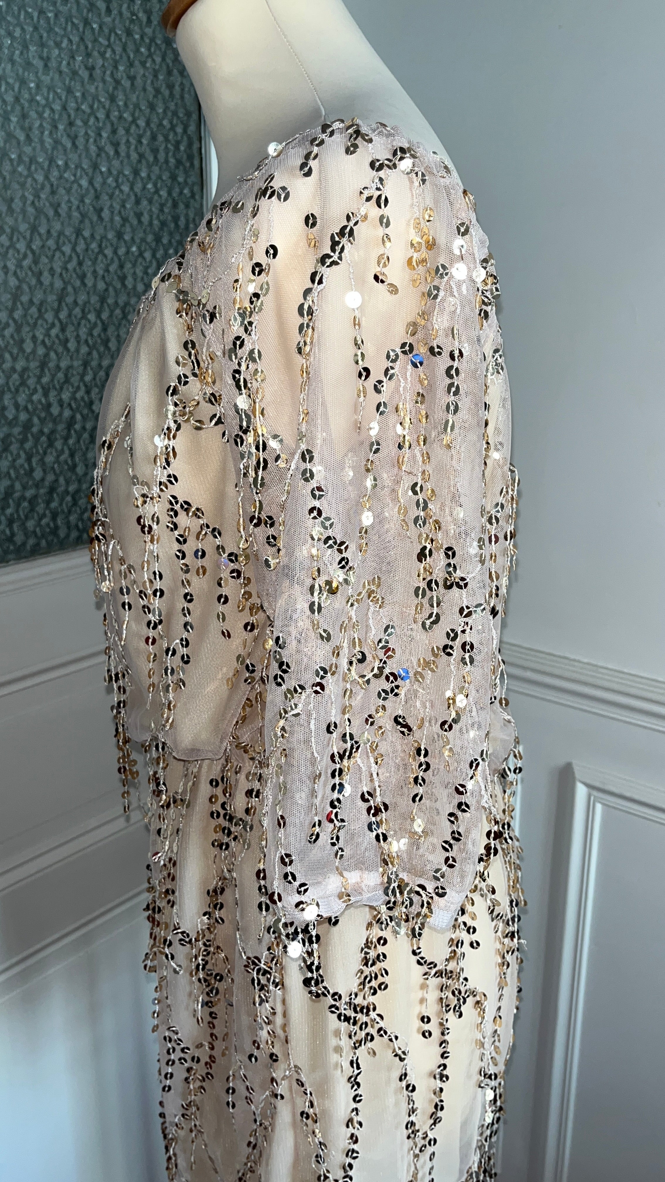 Robe champagne à sequins - Du 40 au 44