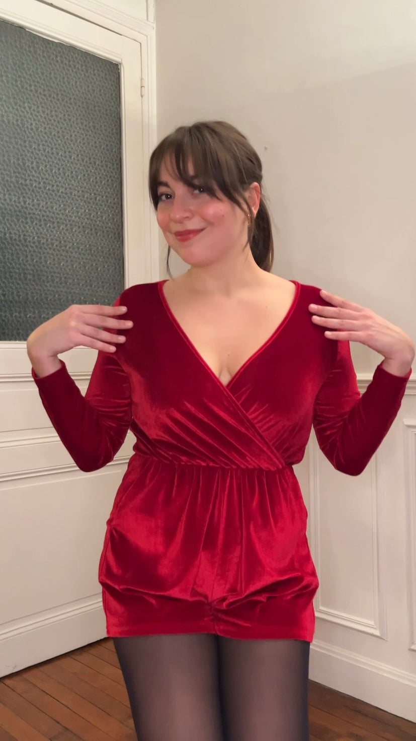 Combishort velours - Du 36 au 40