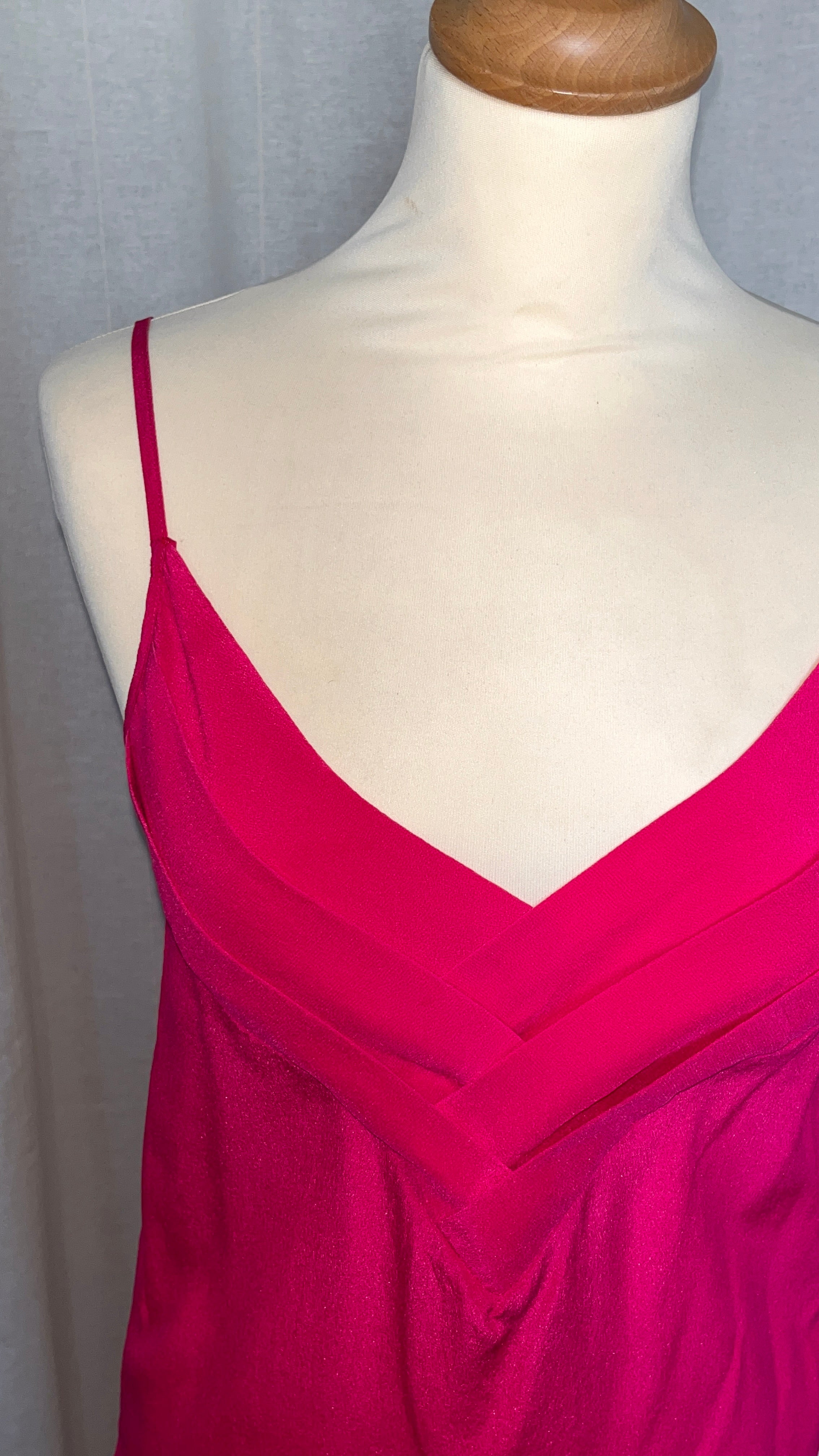 Caraco fuchsia soie - Taille 38