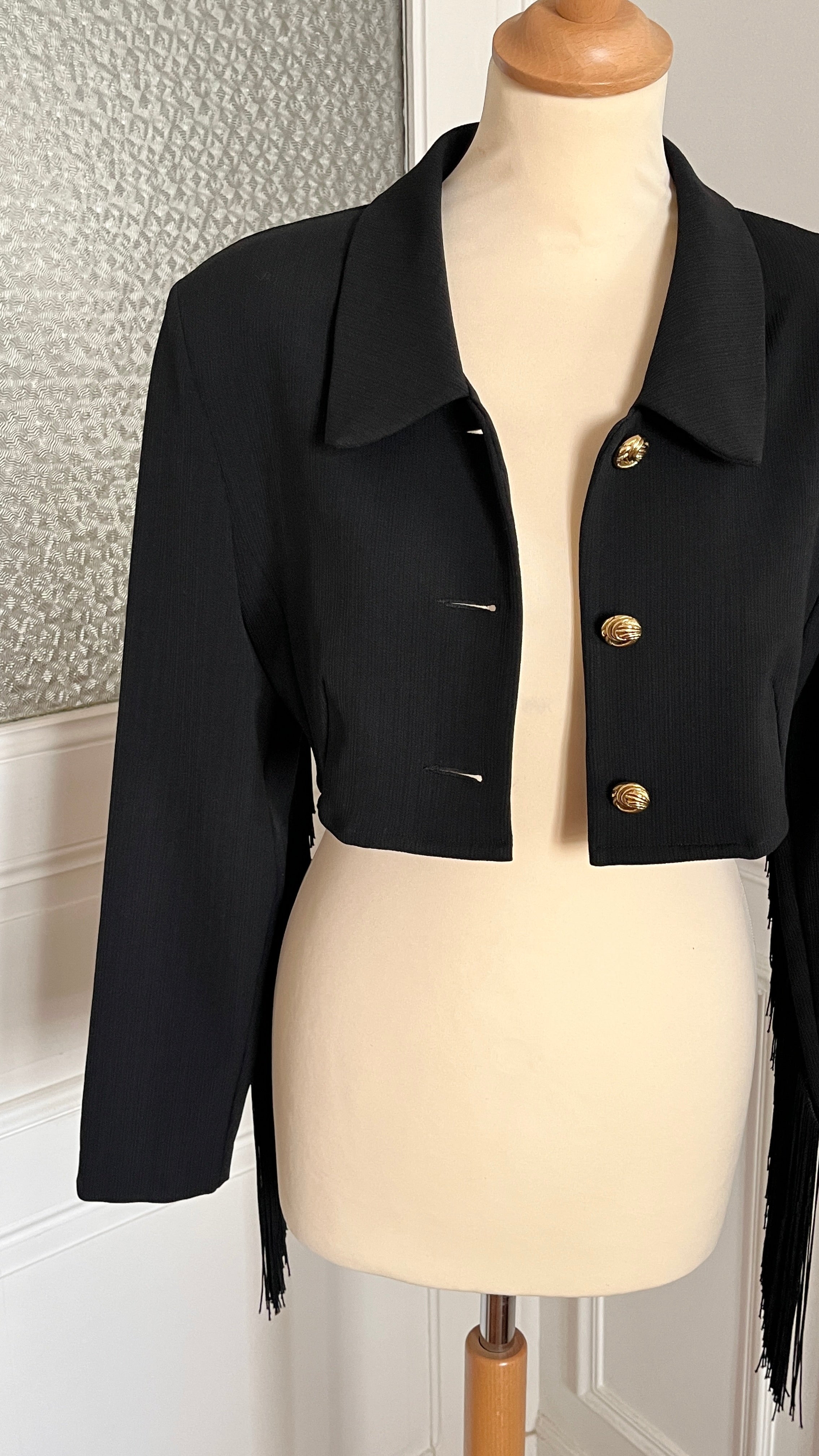 Blazer court à franges - Du 36 au 42