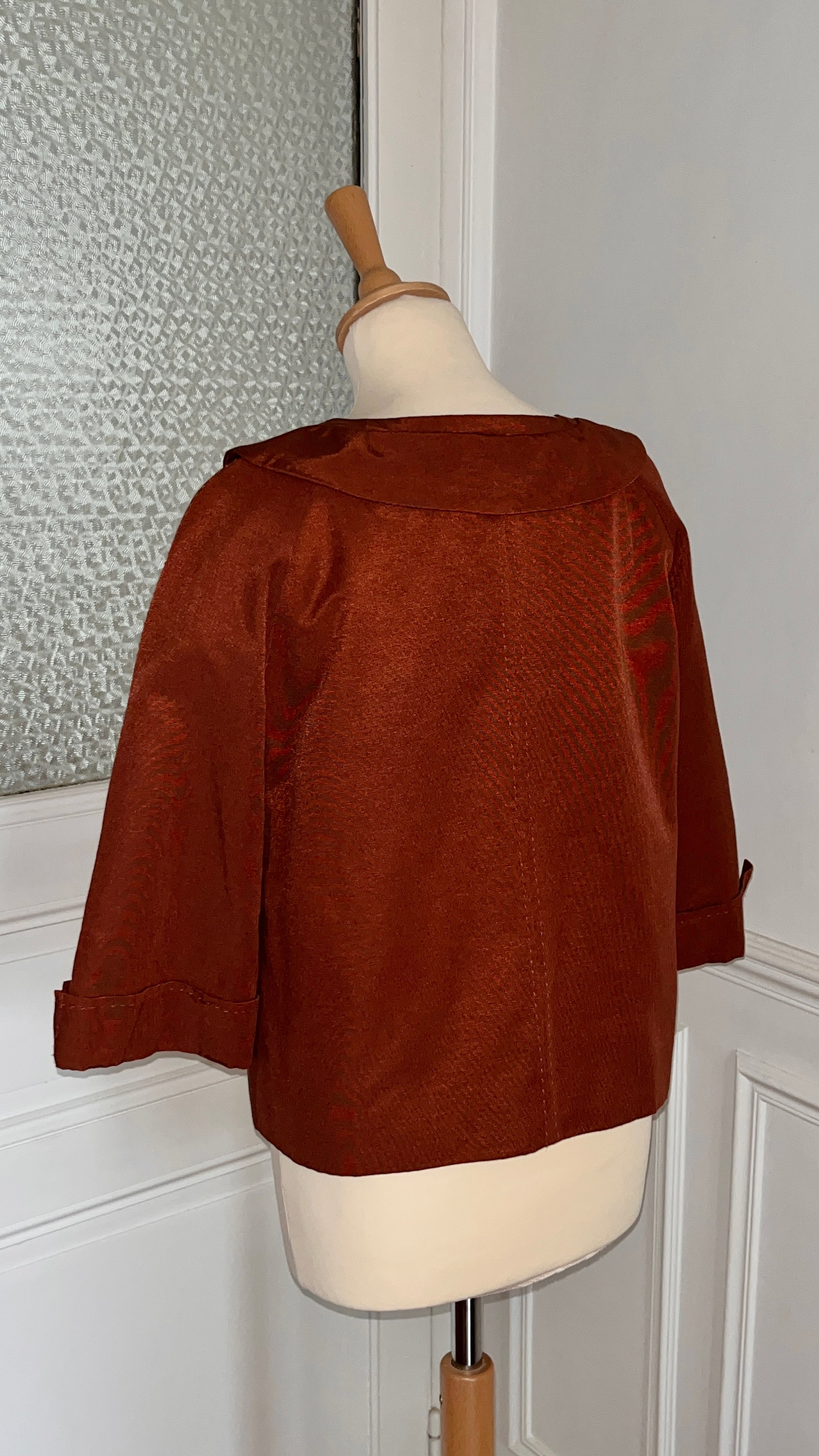 Veste courte châtaigne - Du 36 au 42