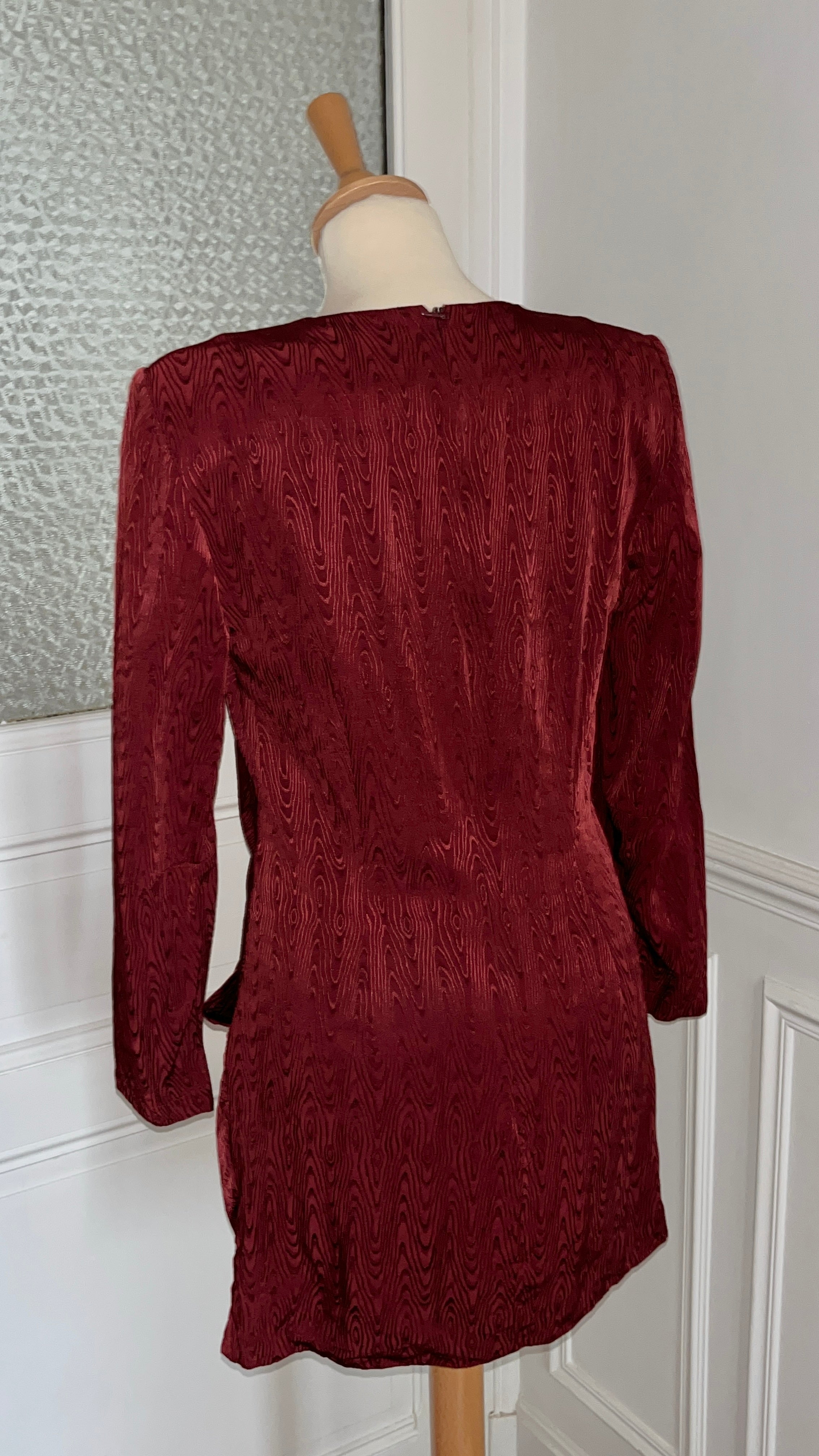 Robe bordeaux faite main - Taille 40