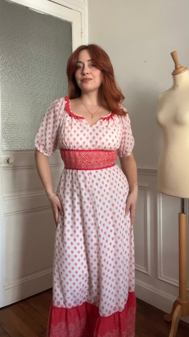 Robe longue cottage - Taille 38